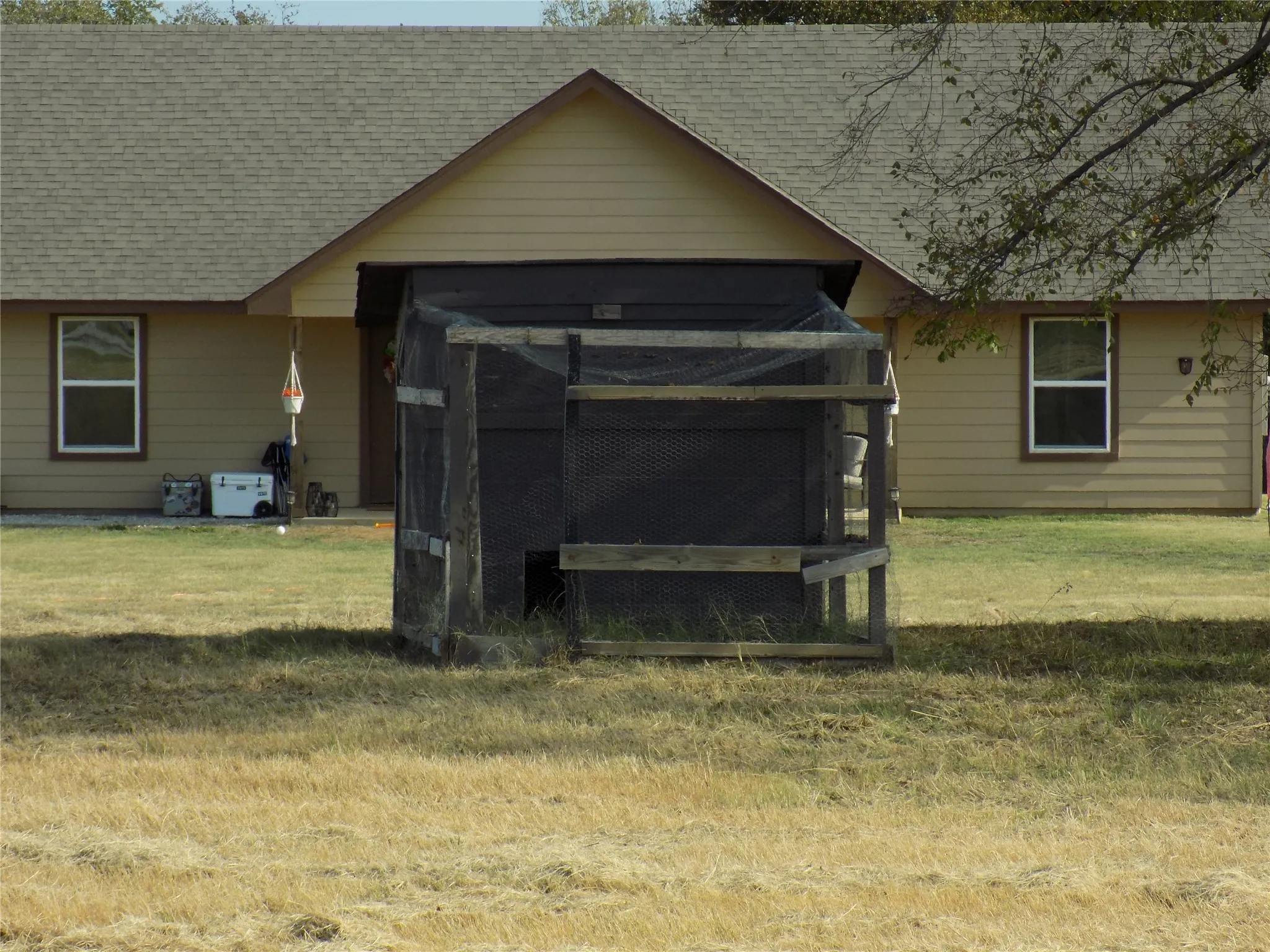 View of a chicken coop if you would like to participate in an outdoor activity of this type.