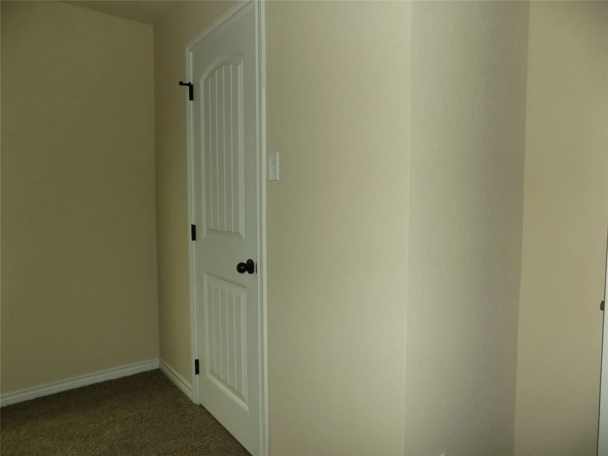 Bedroom has a spacious wall to wall walk in closet.