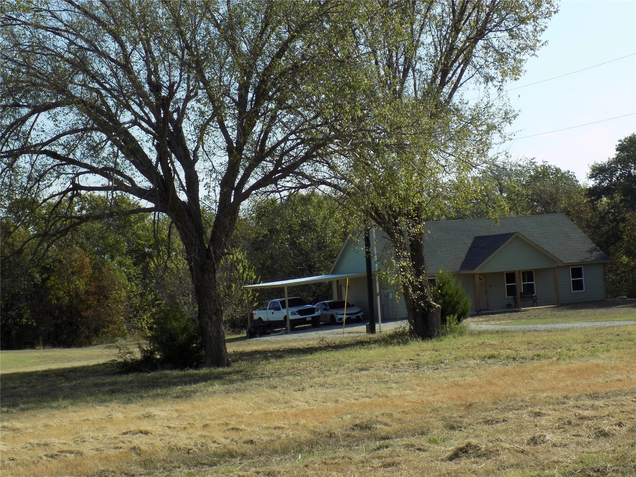 View of back yard around boundary line.