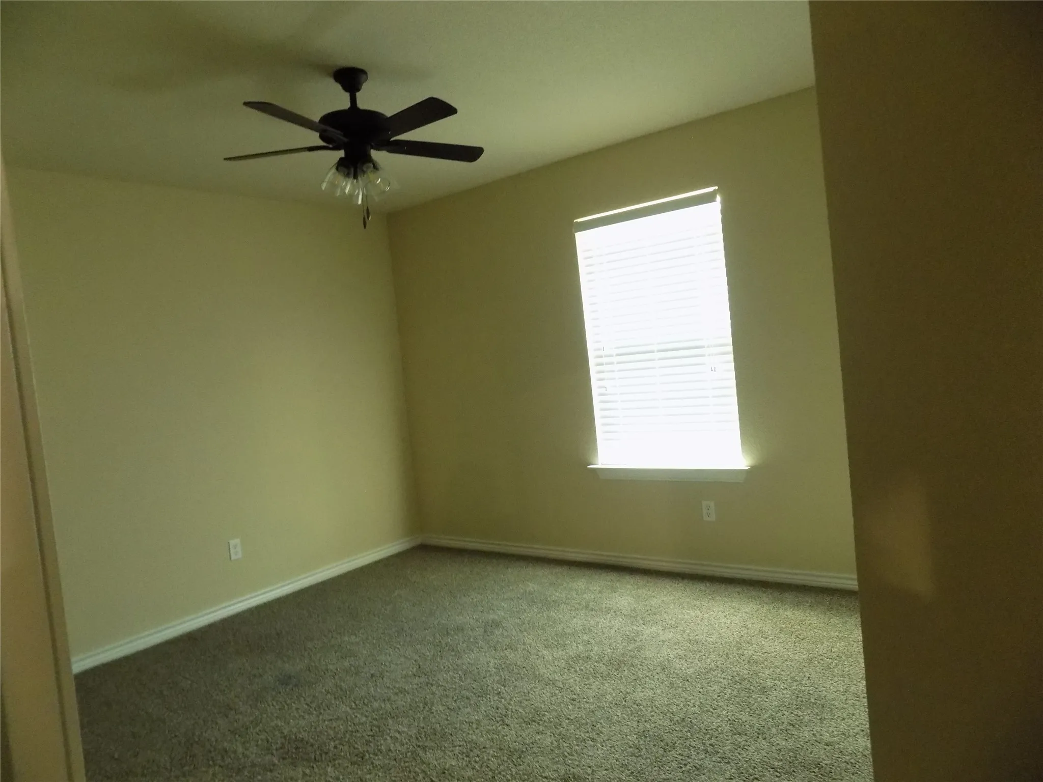 Secondary bedroom with large window.