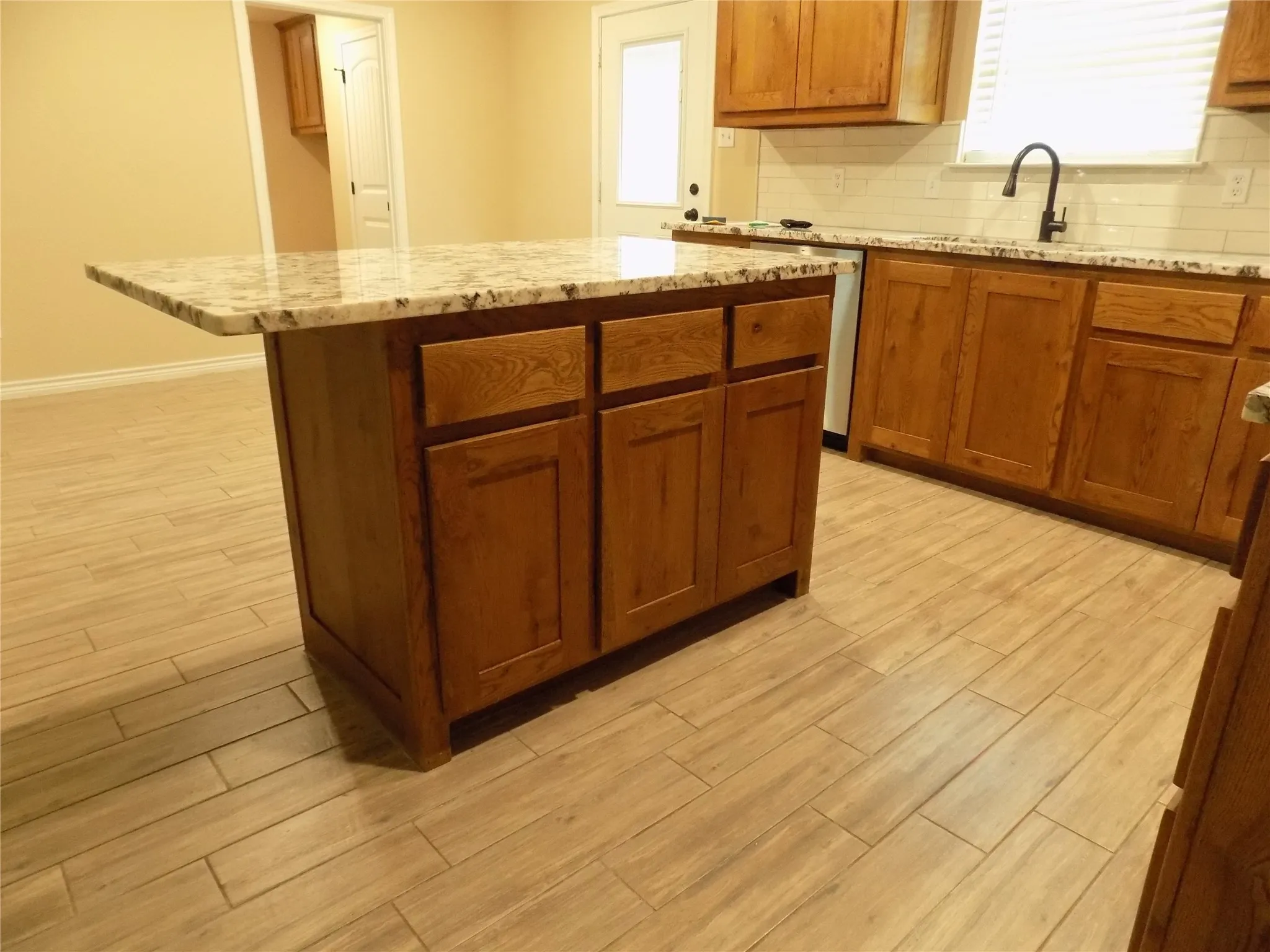 Kitchen island with more storage and a eating area if so desired.
