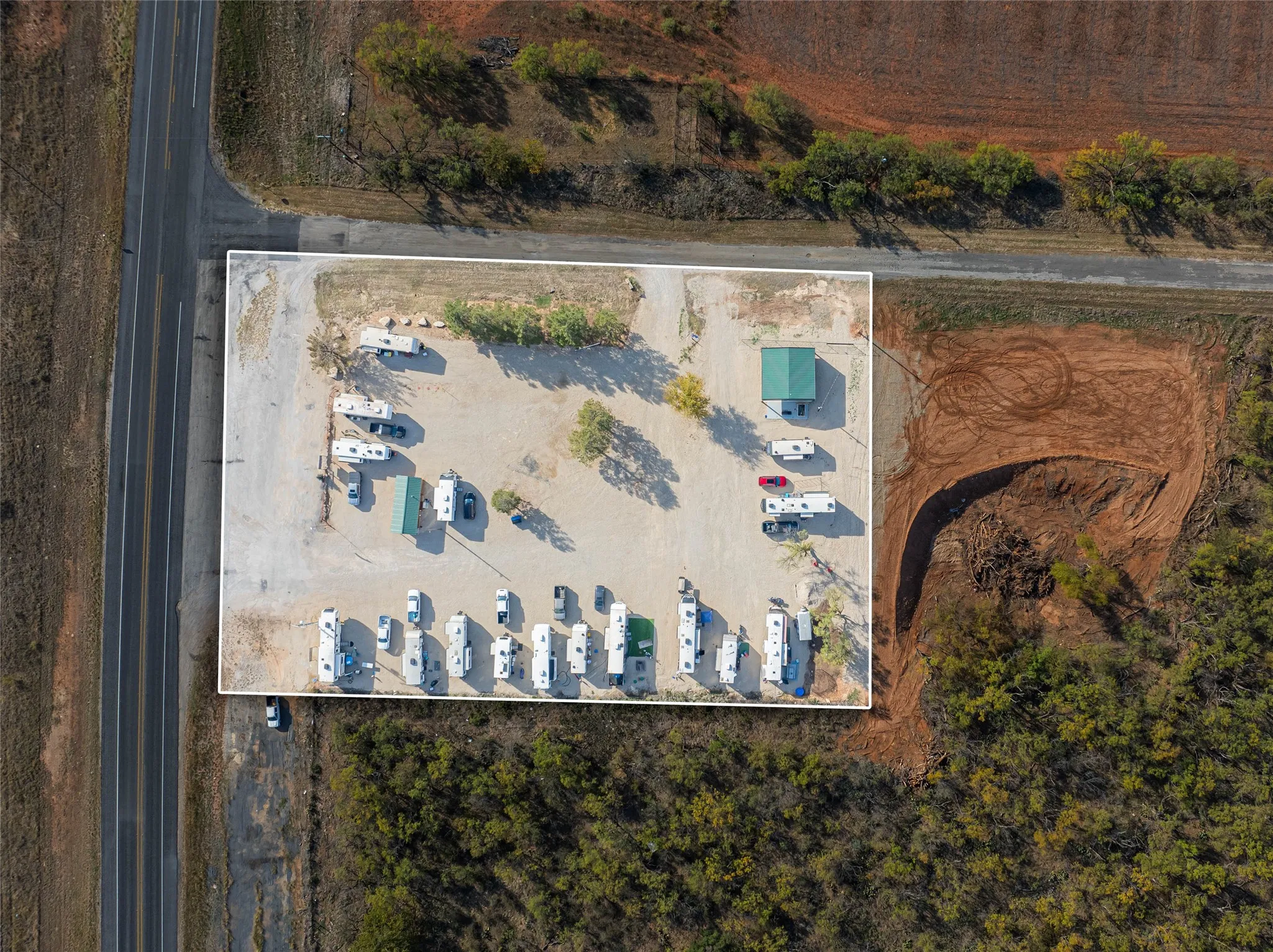 Aerial overview of property's location