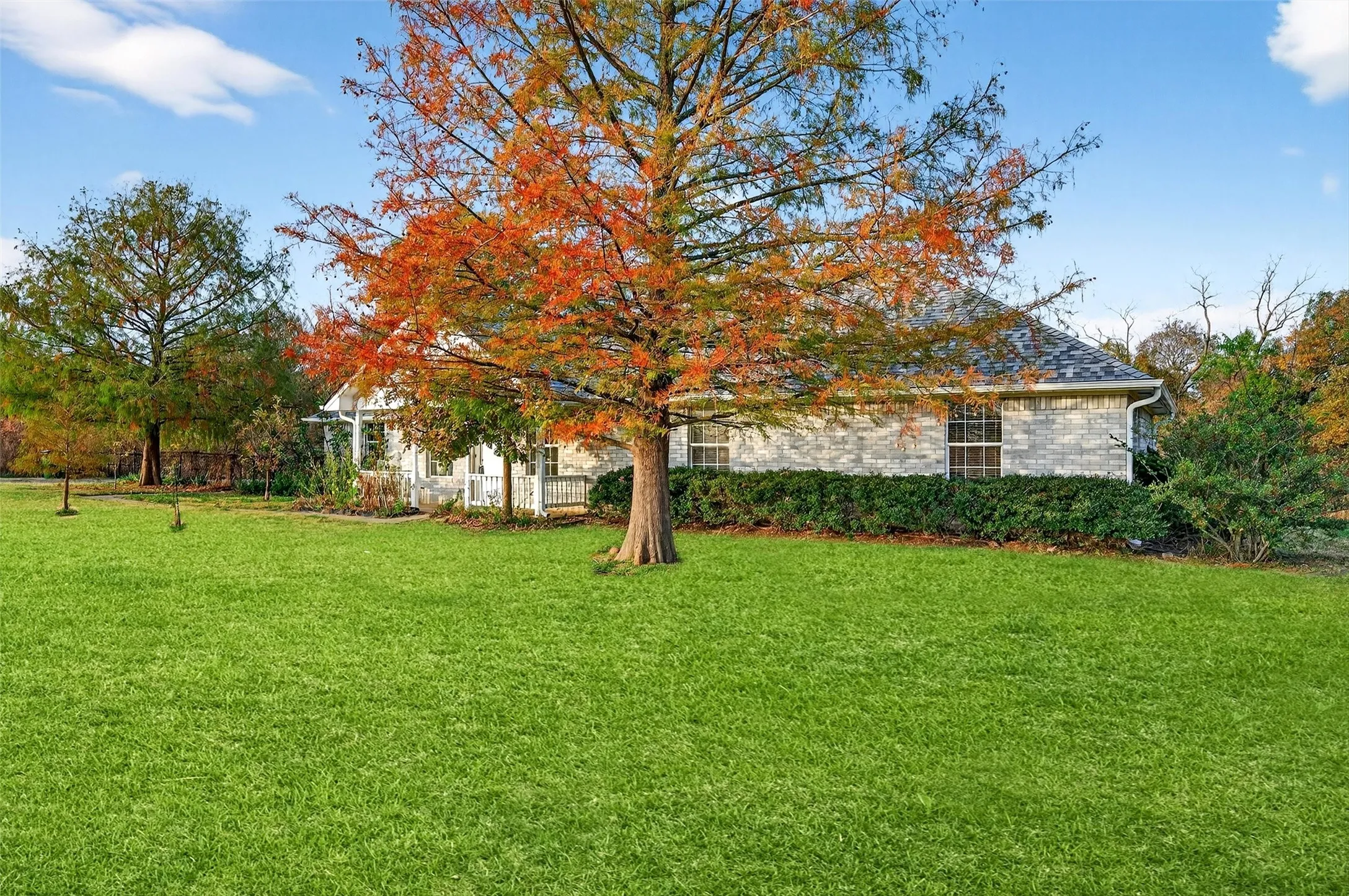 View of front of house featuring a front lawn