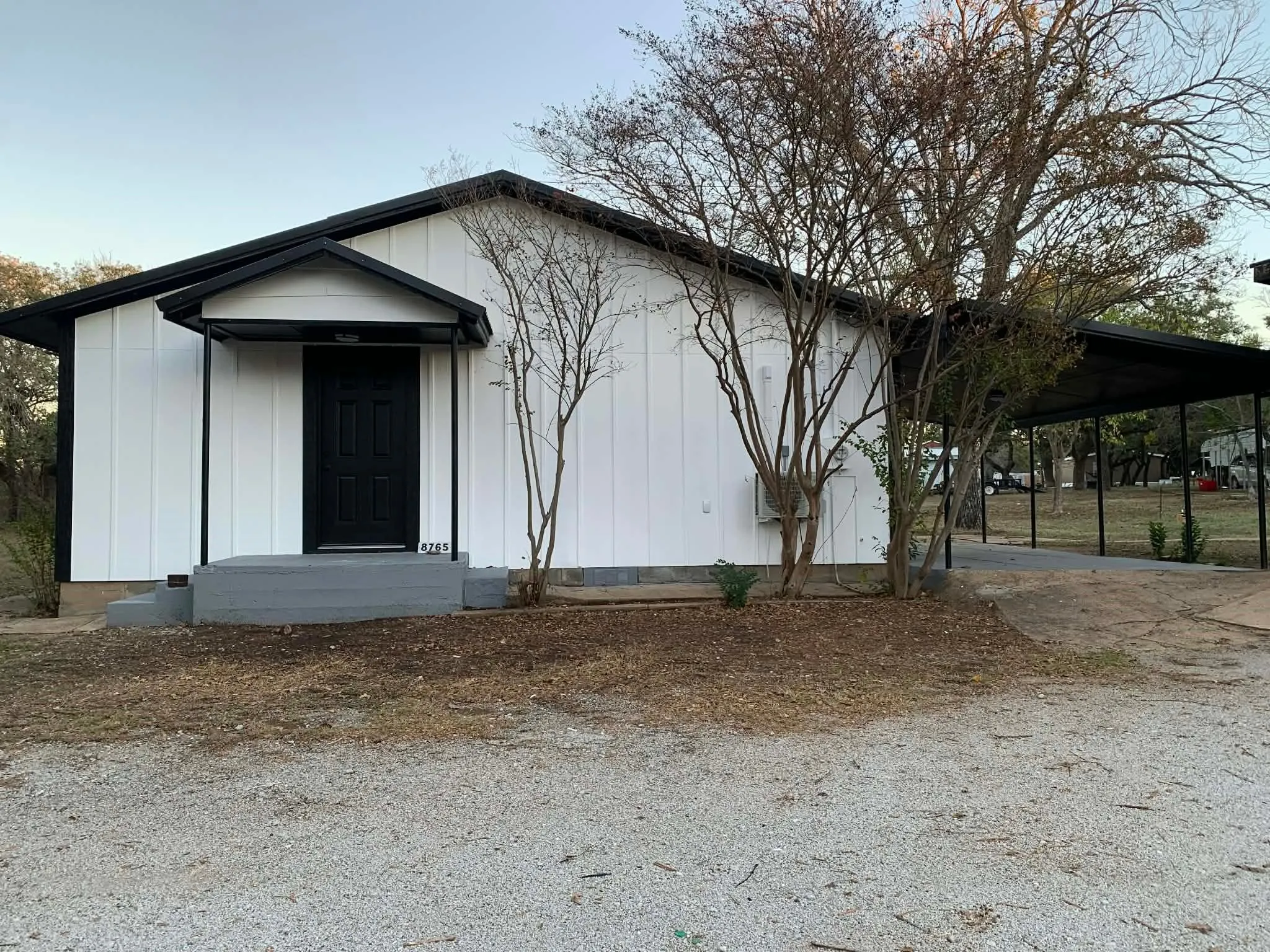 View of front of house featuring driveway
