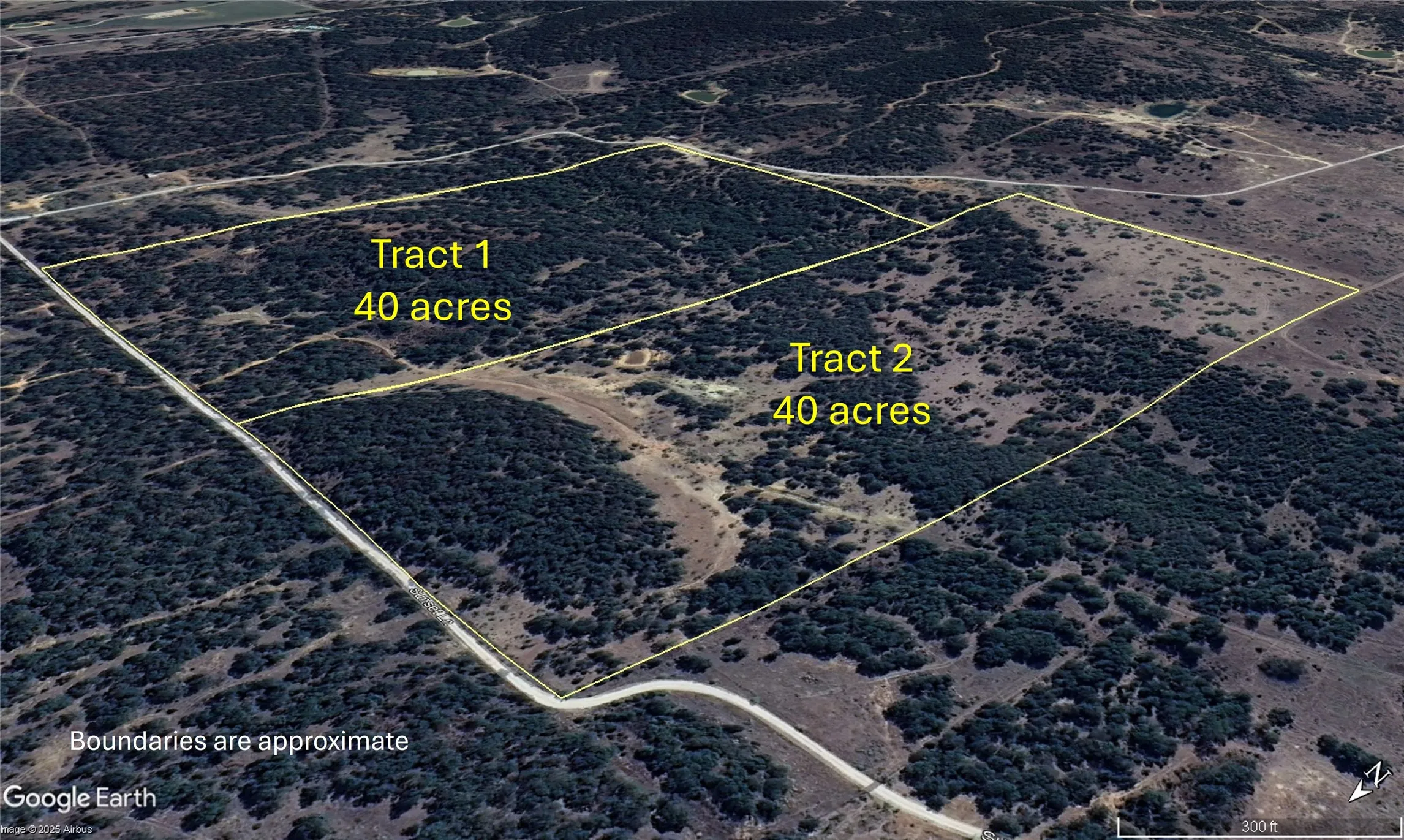 Map / location with property parcel outlined