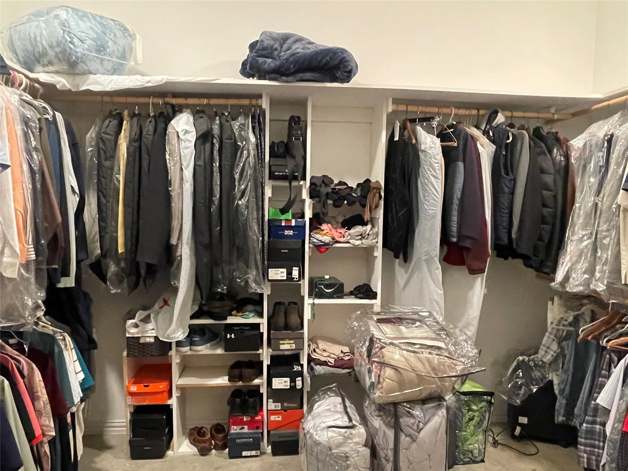 View of walk in closet