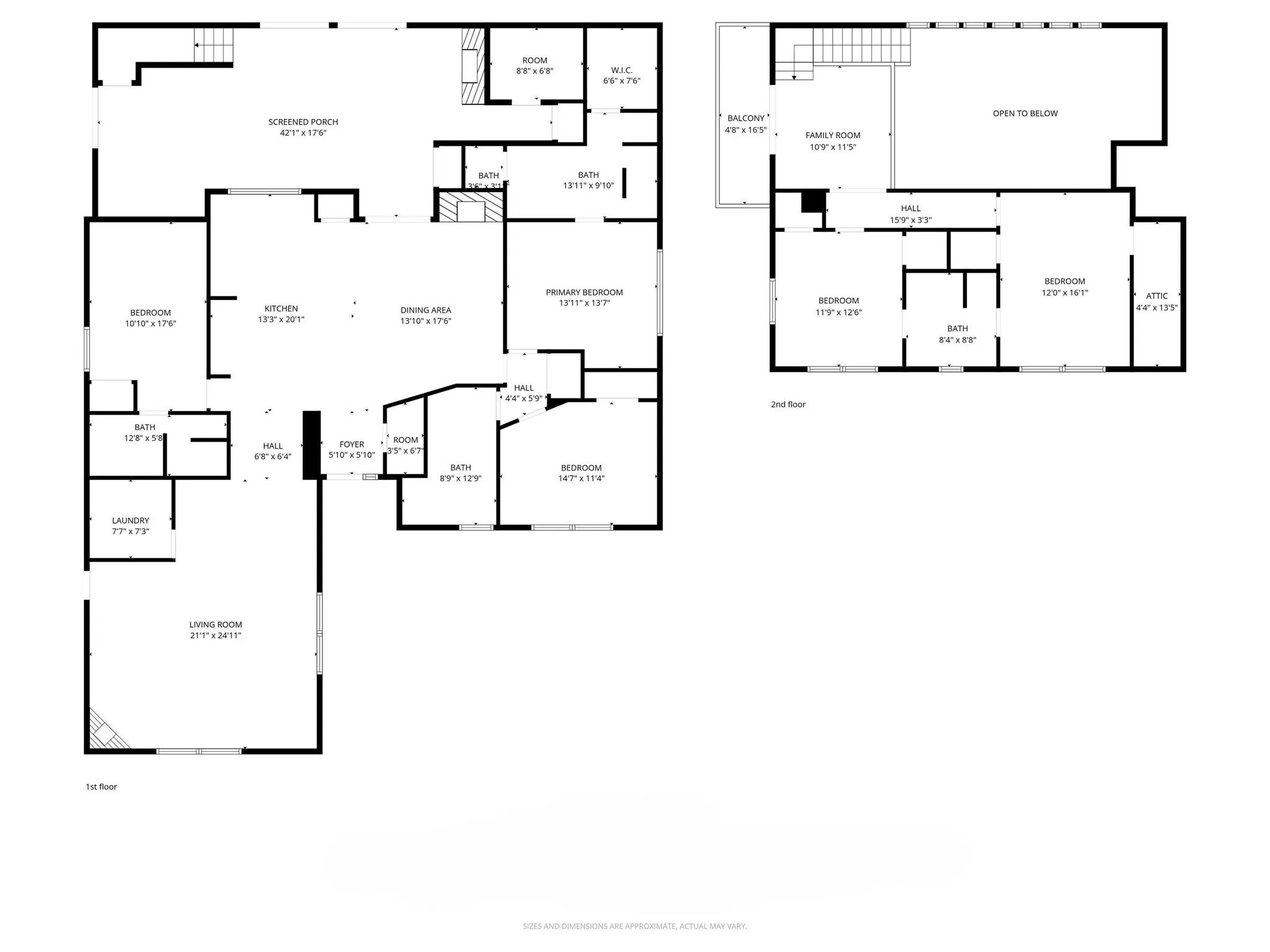 View of upper and lower floor plans