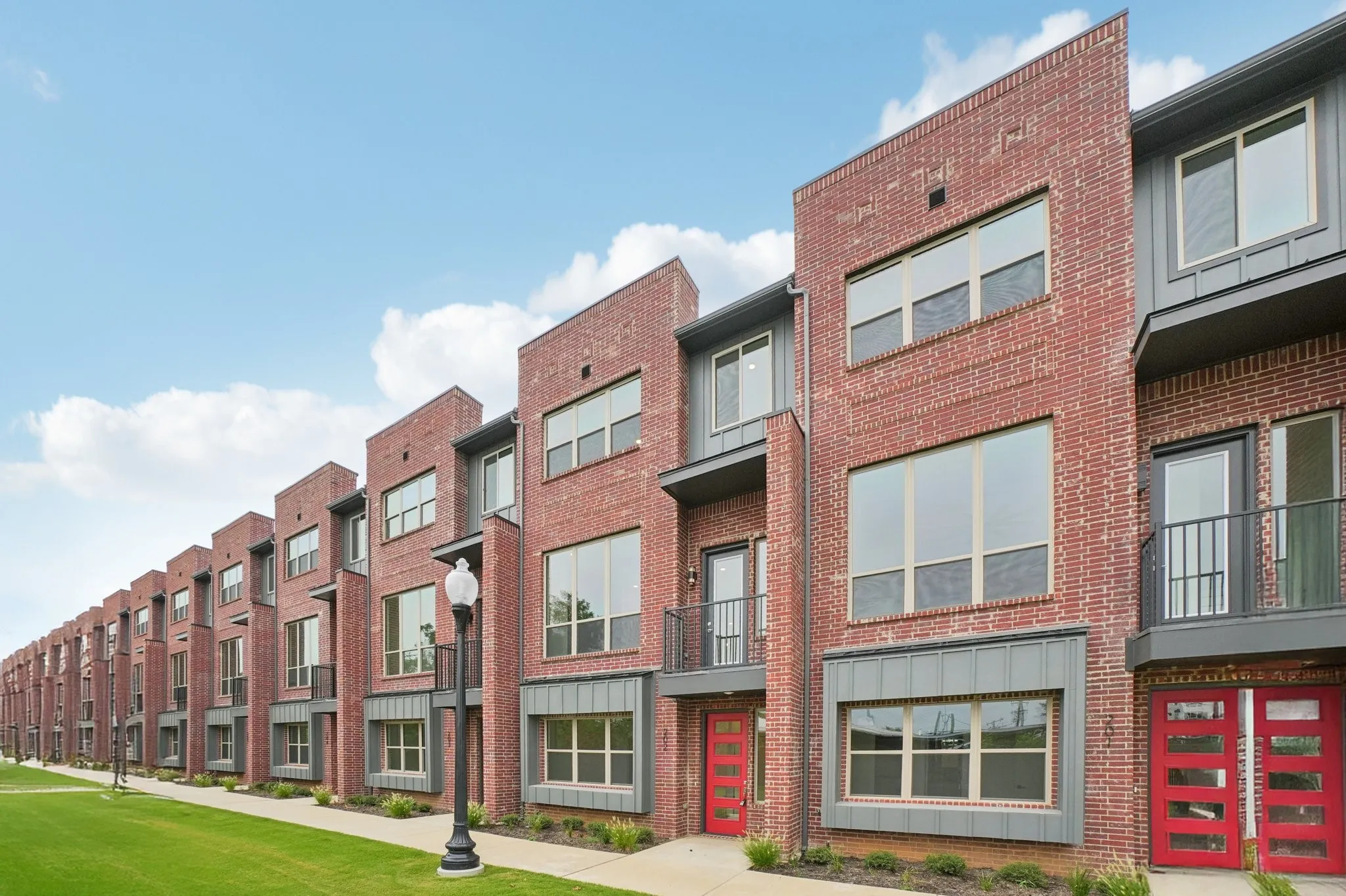 View of building exterior with a residential view
