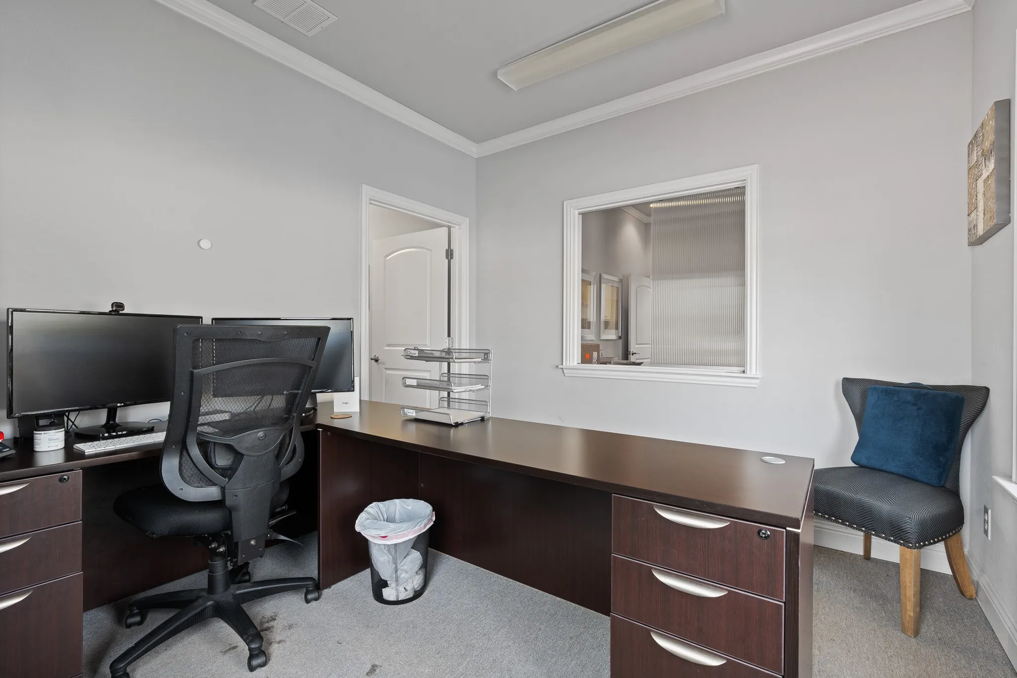View of Front office looking towards the reception window