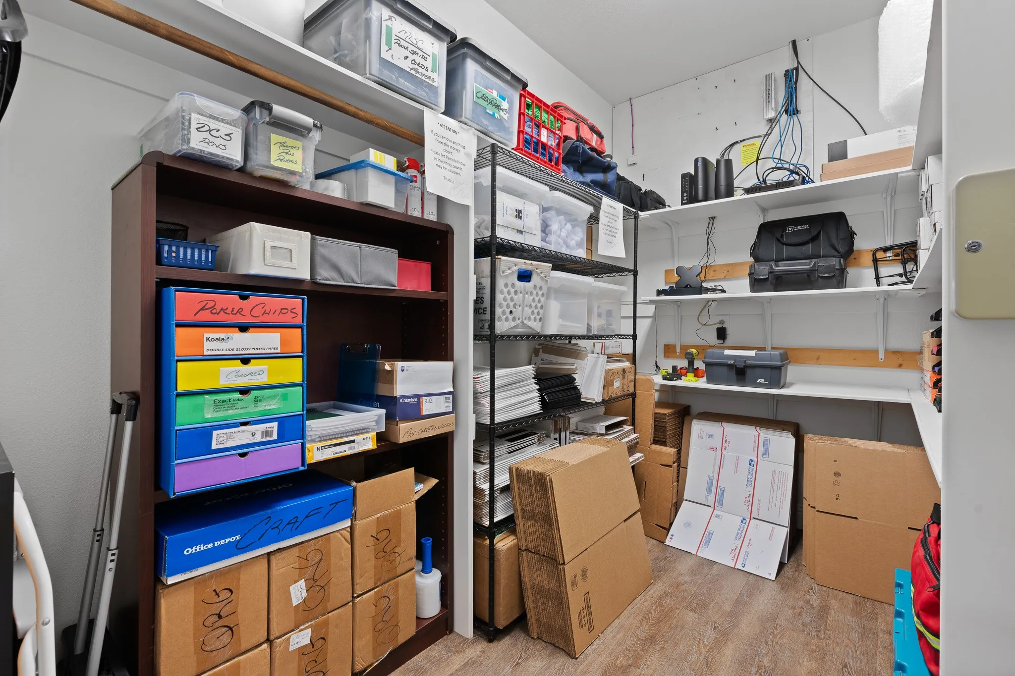 View of large storage room