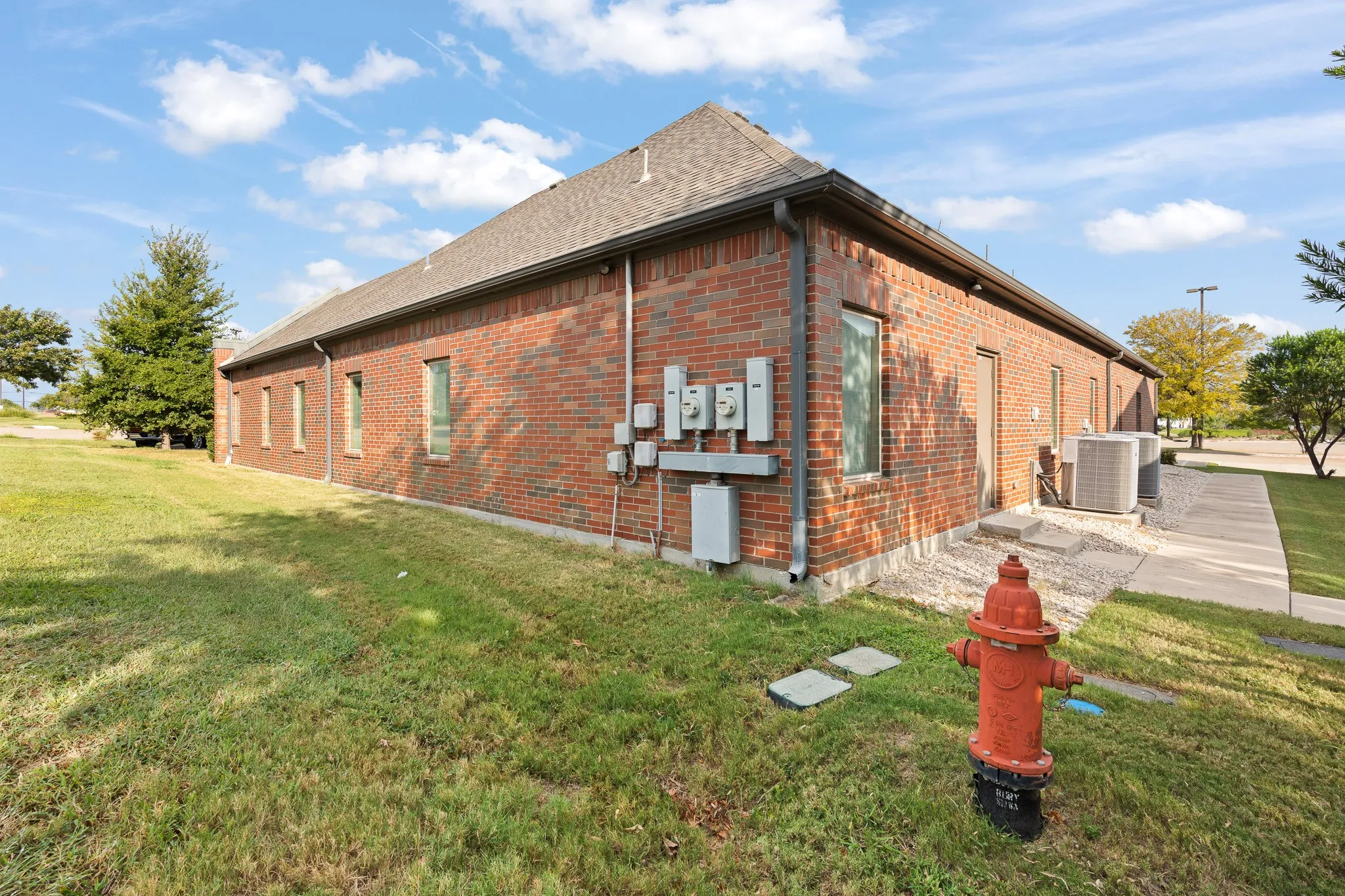 View of side and back of building