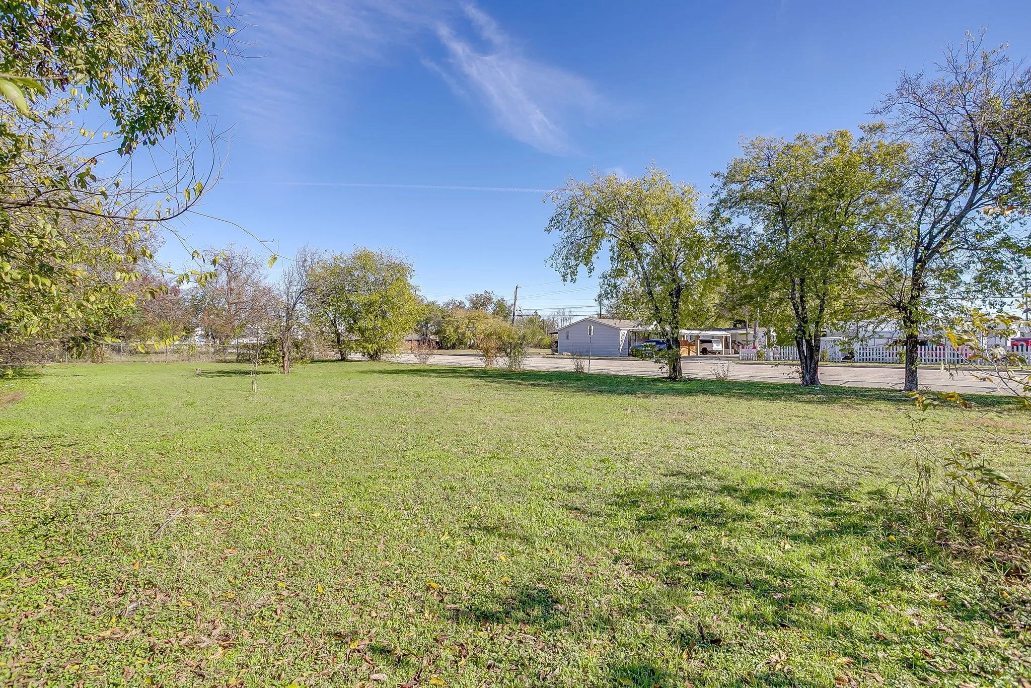 View of grassy yard
