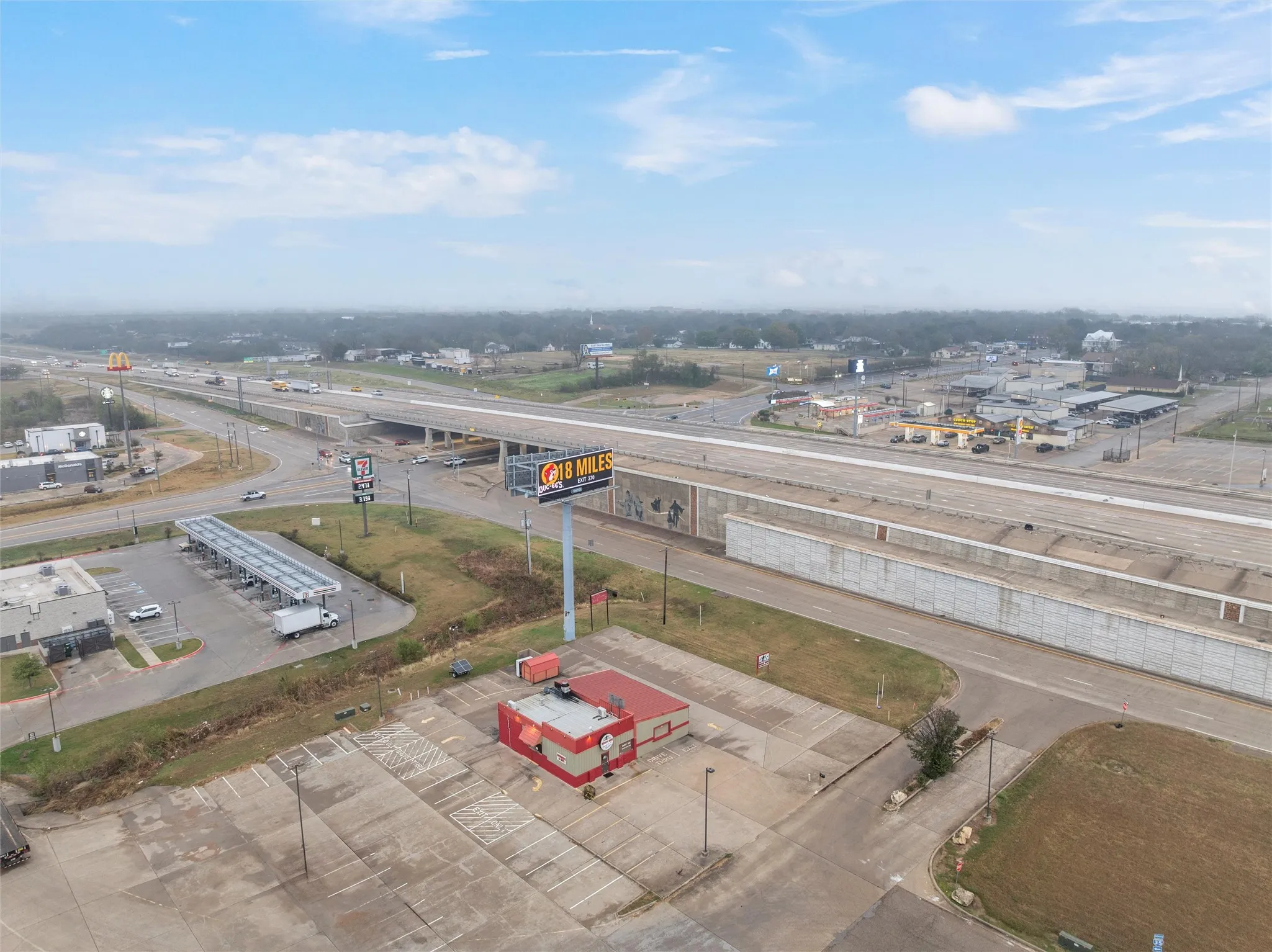 Bird's eye view of an industrial area