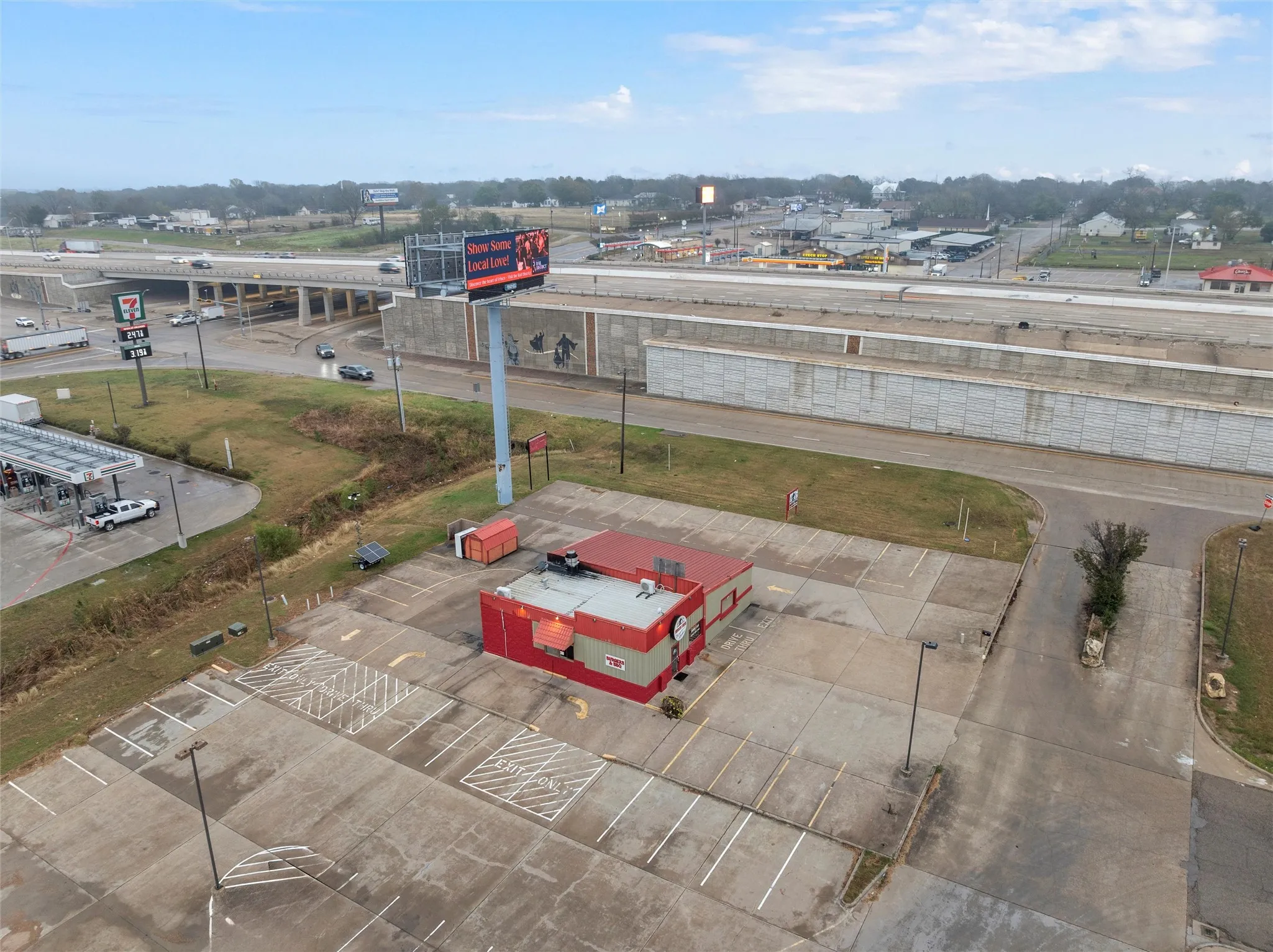 Drone / aerial view of industrial structures