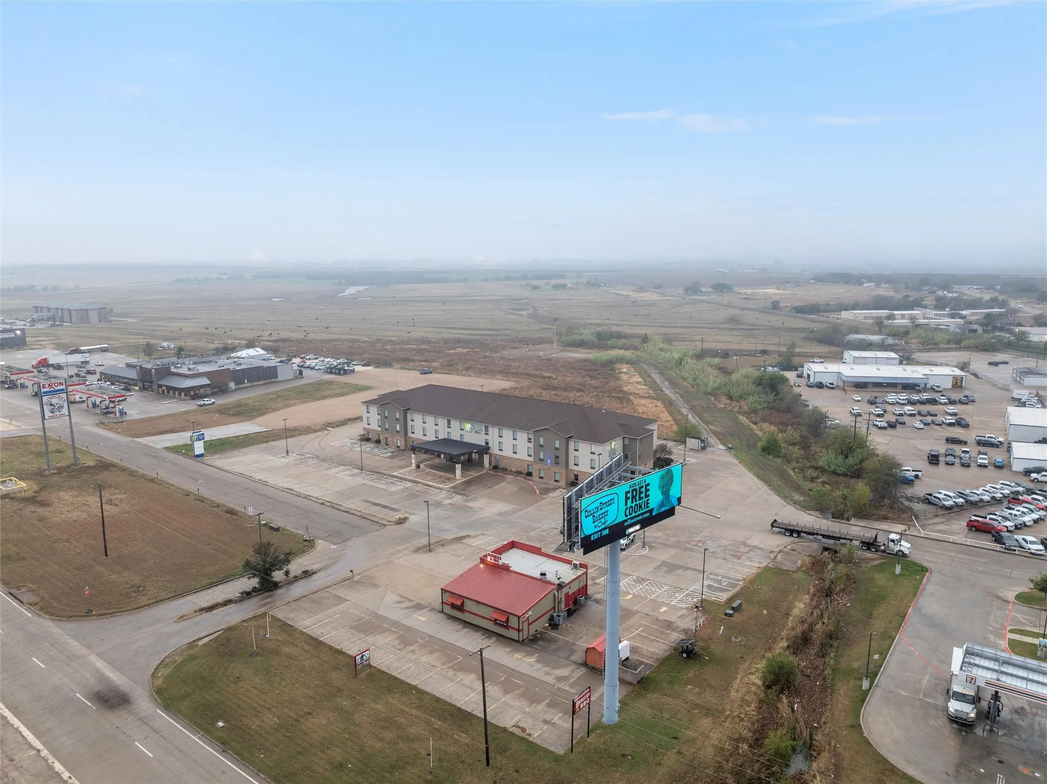 Bird's eye view of an industrial area