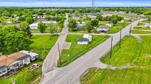 Aerial perspective of suburban area