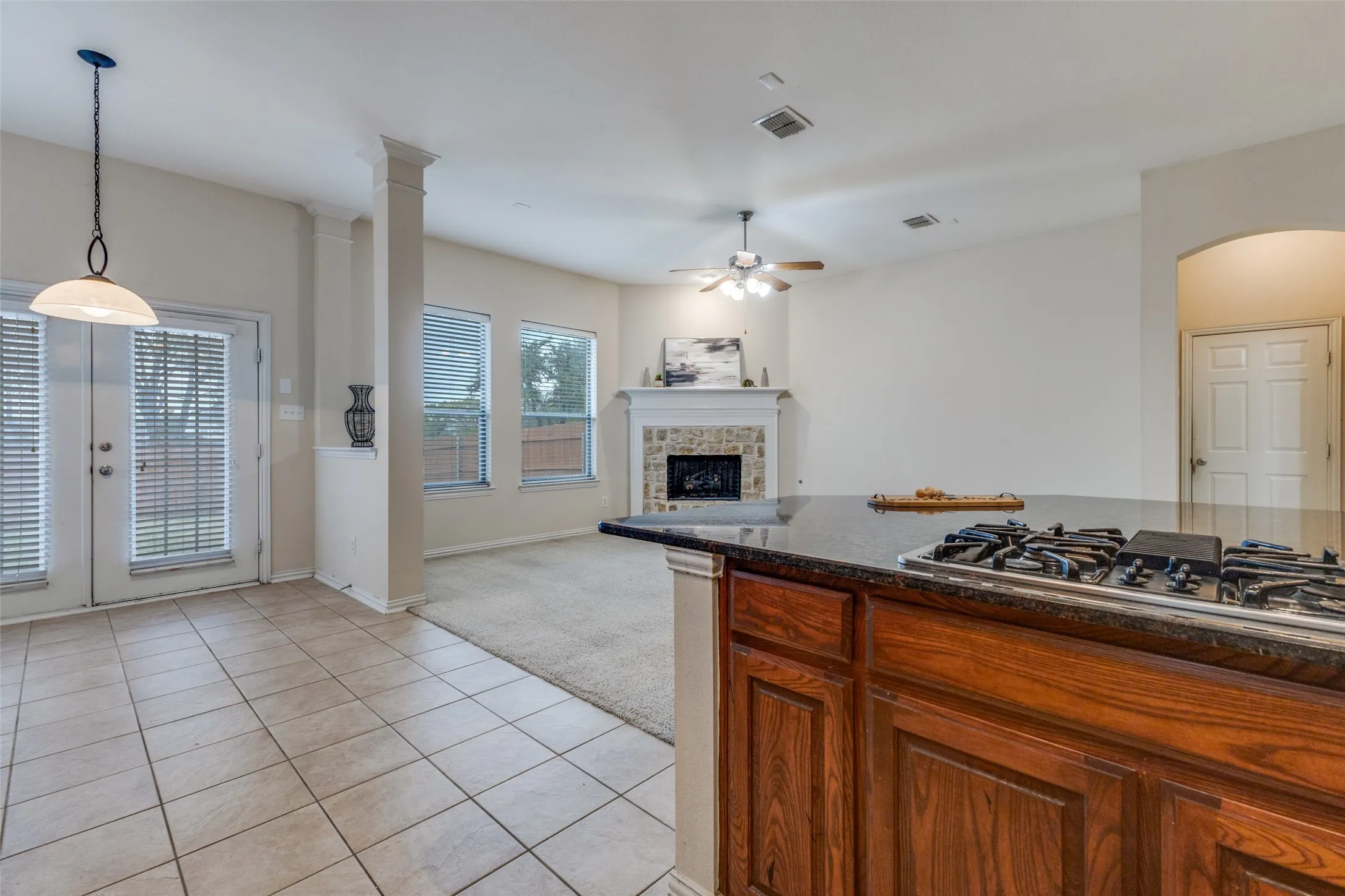 The breakfast nook is perfect for casual meals or morning coffee!
