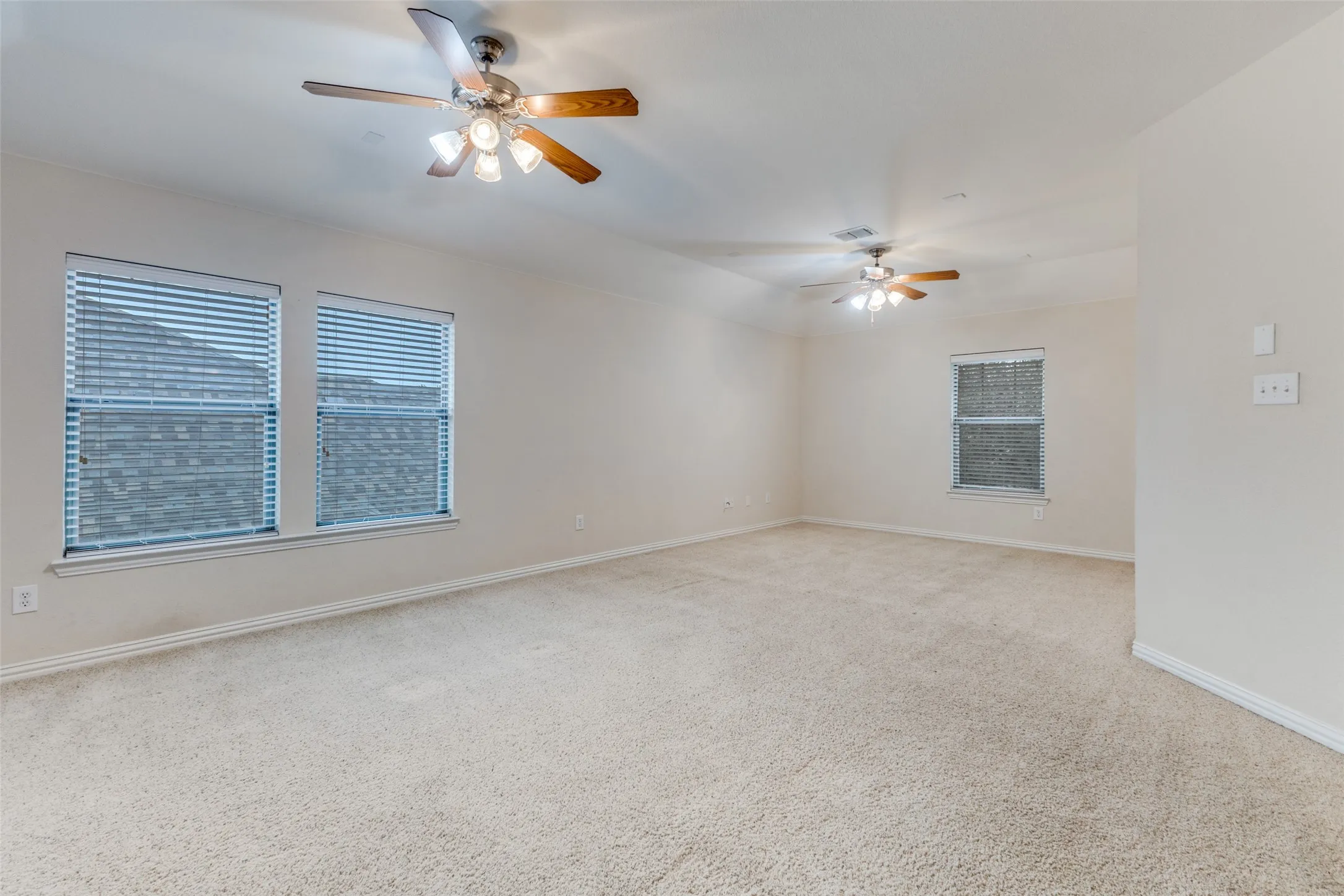This large game room is located upstairs and provides additional space for media, games or play!