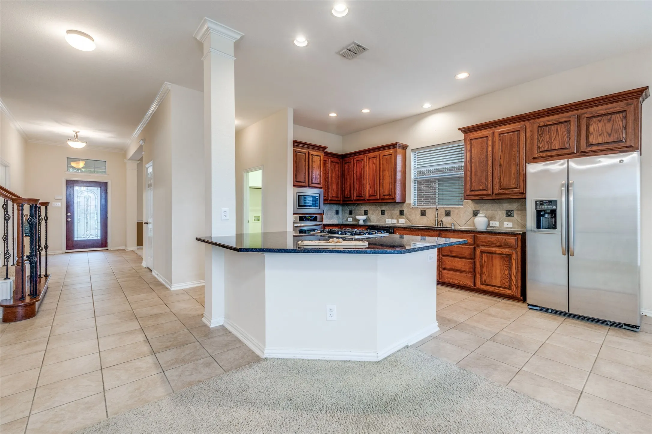 Check out the island!  There is plenty of room for kitchen prep!