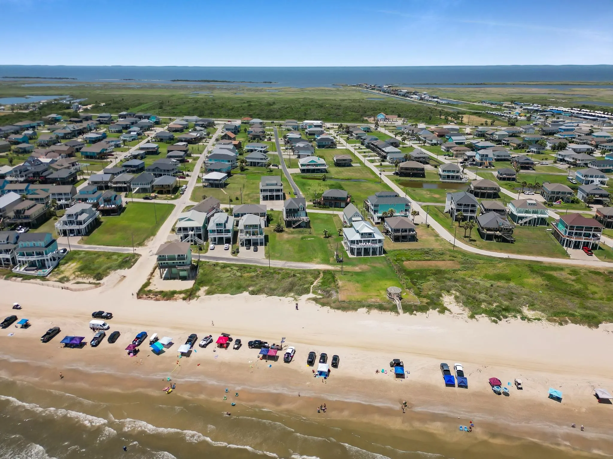 Coastal community setting with direct beach access