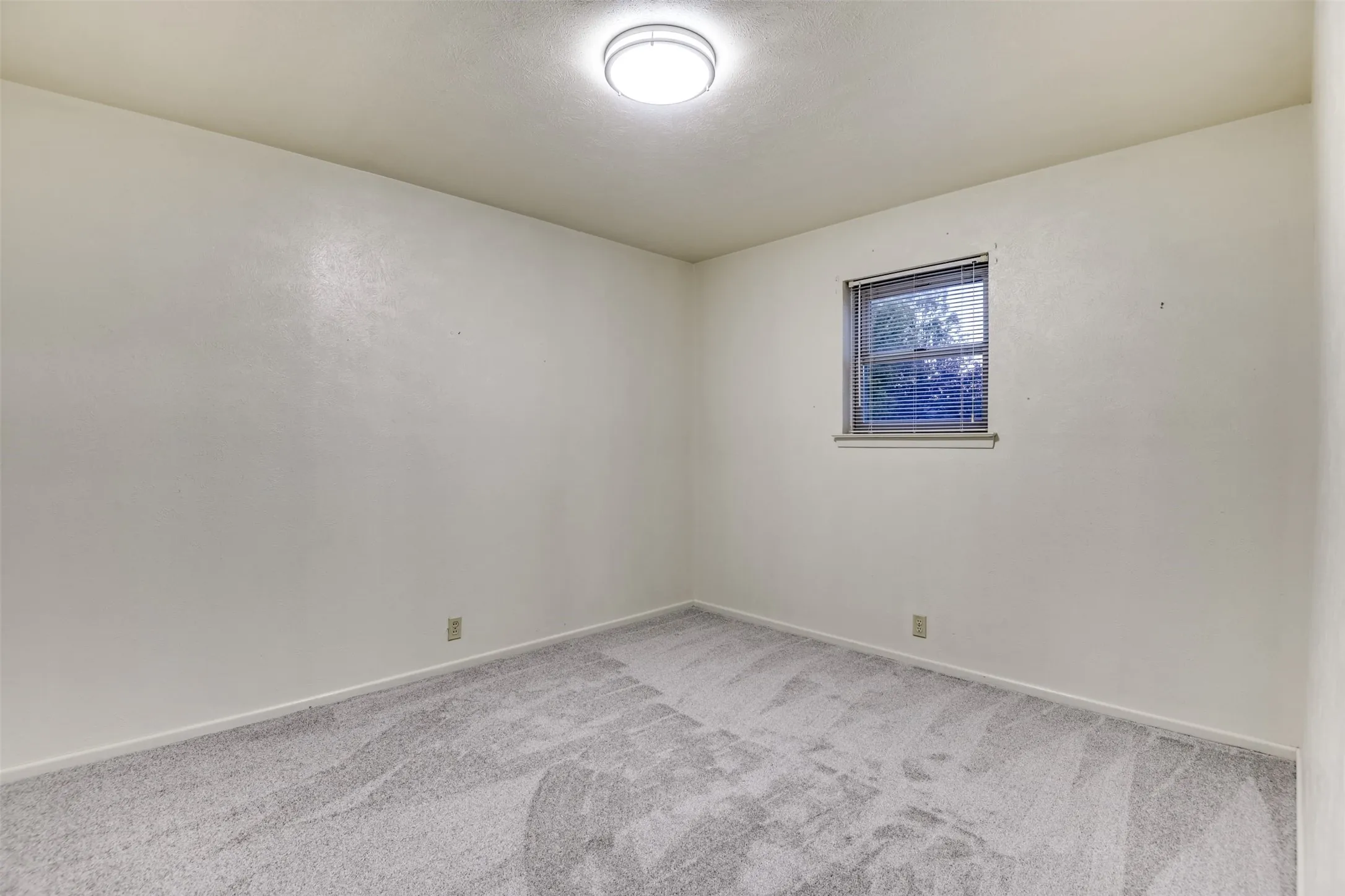 Spare room with carpet floors and baseboards