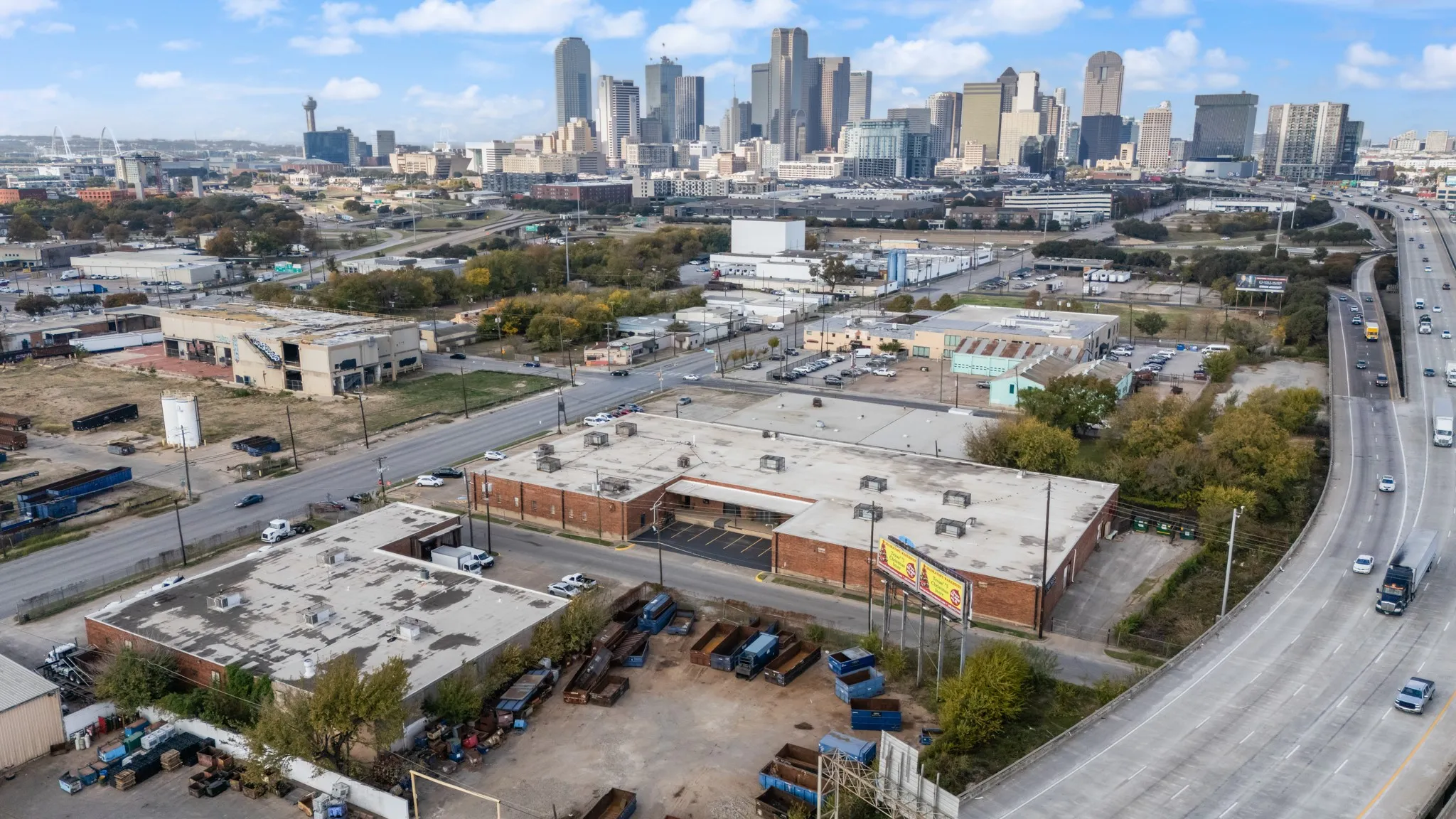 Aerial view of skyline