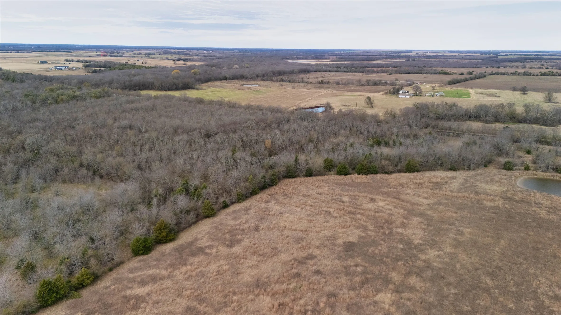 Aerial view of property's location with rural landscape