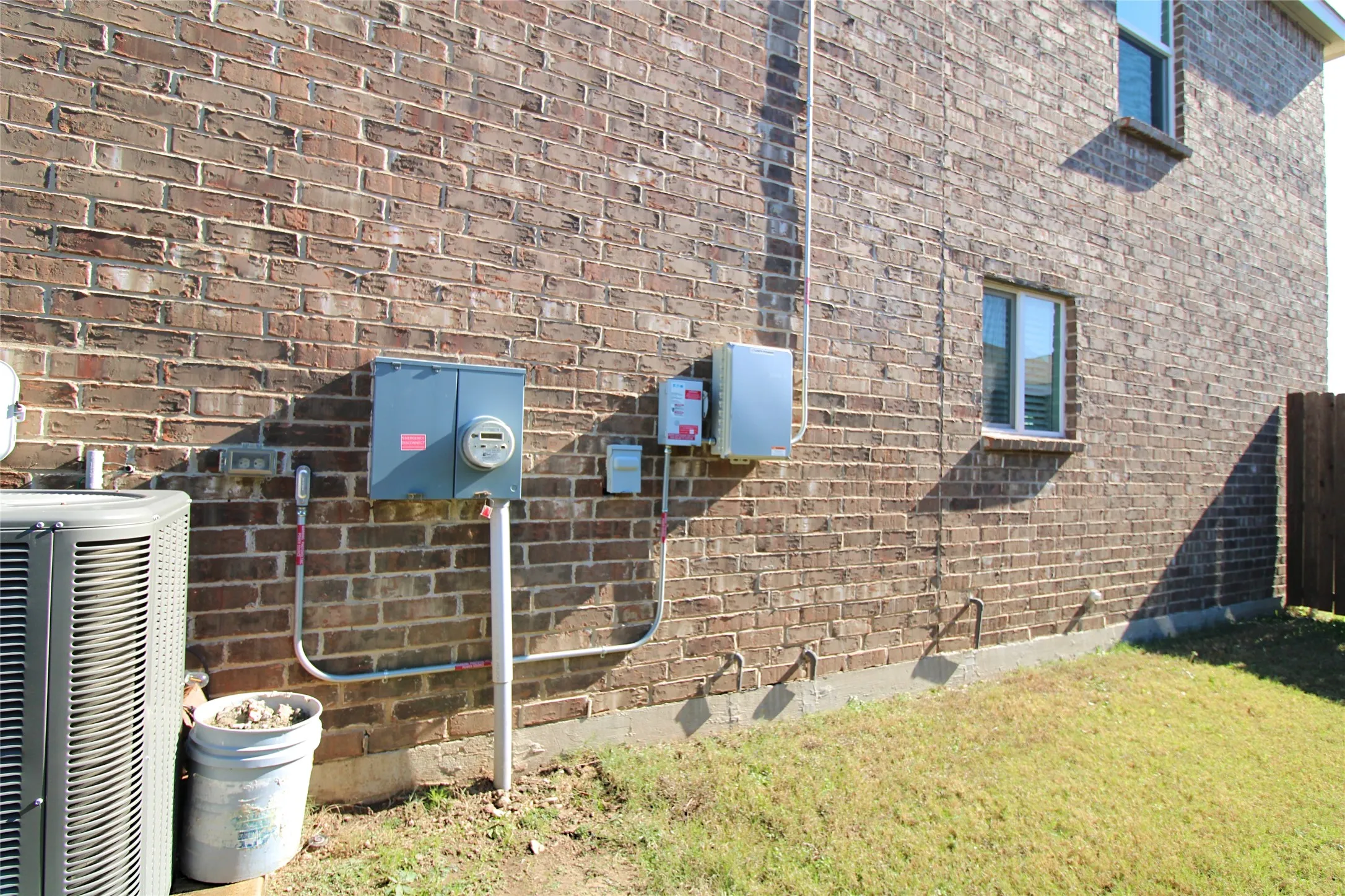 Exterior view of brick siding
