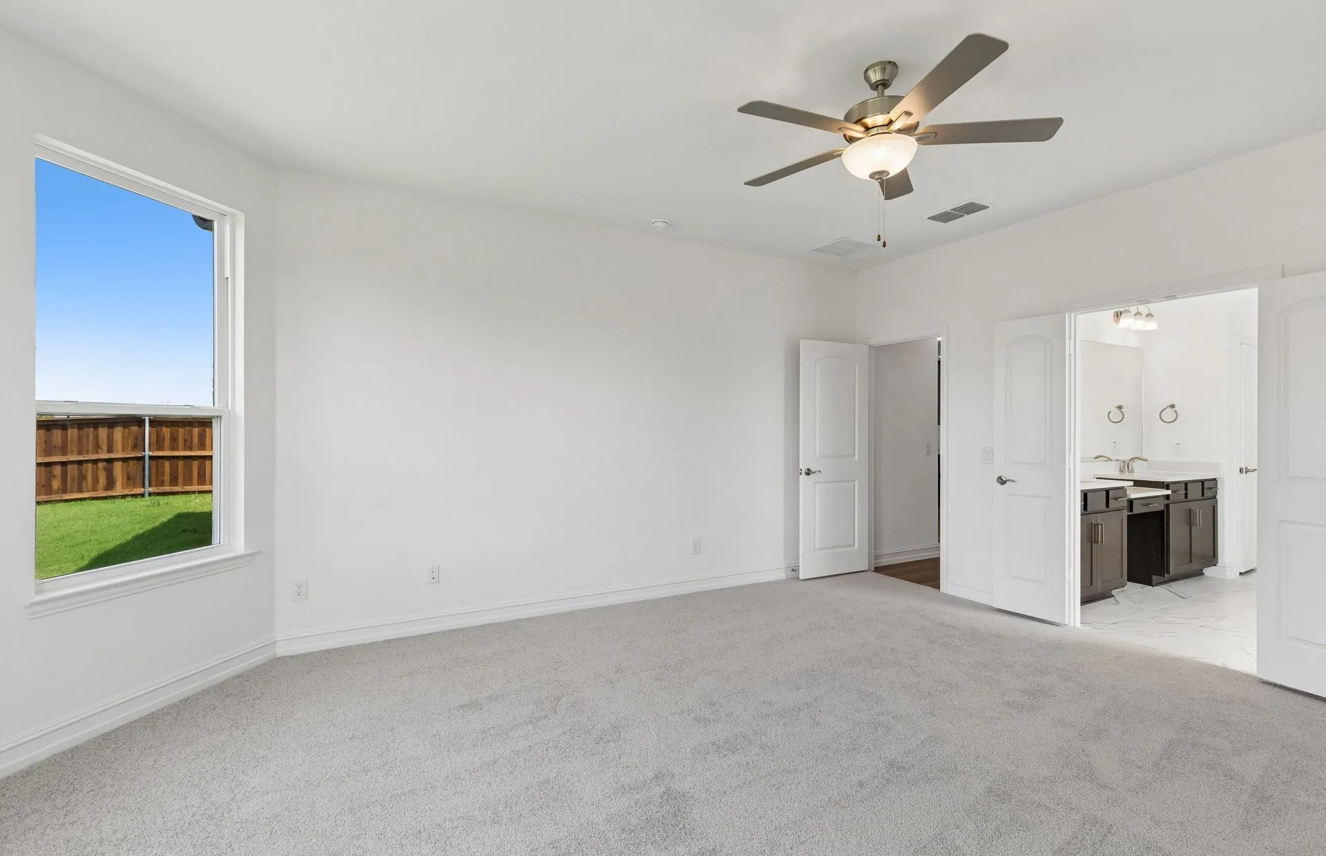 Spacious primary bedroom