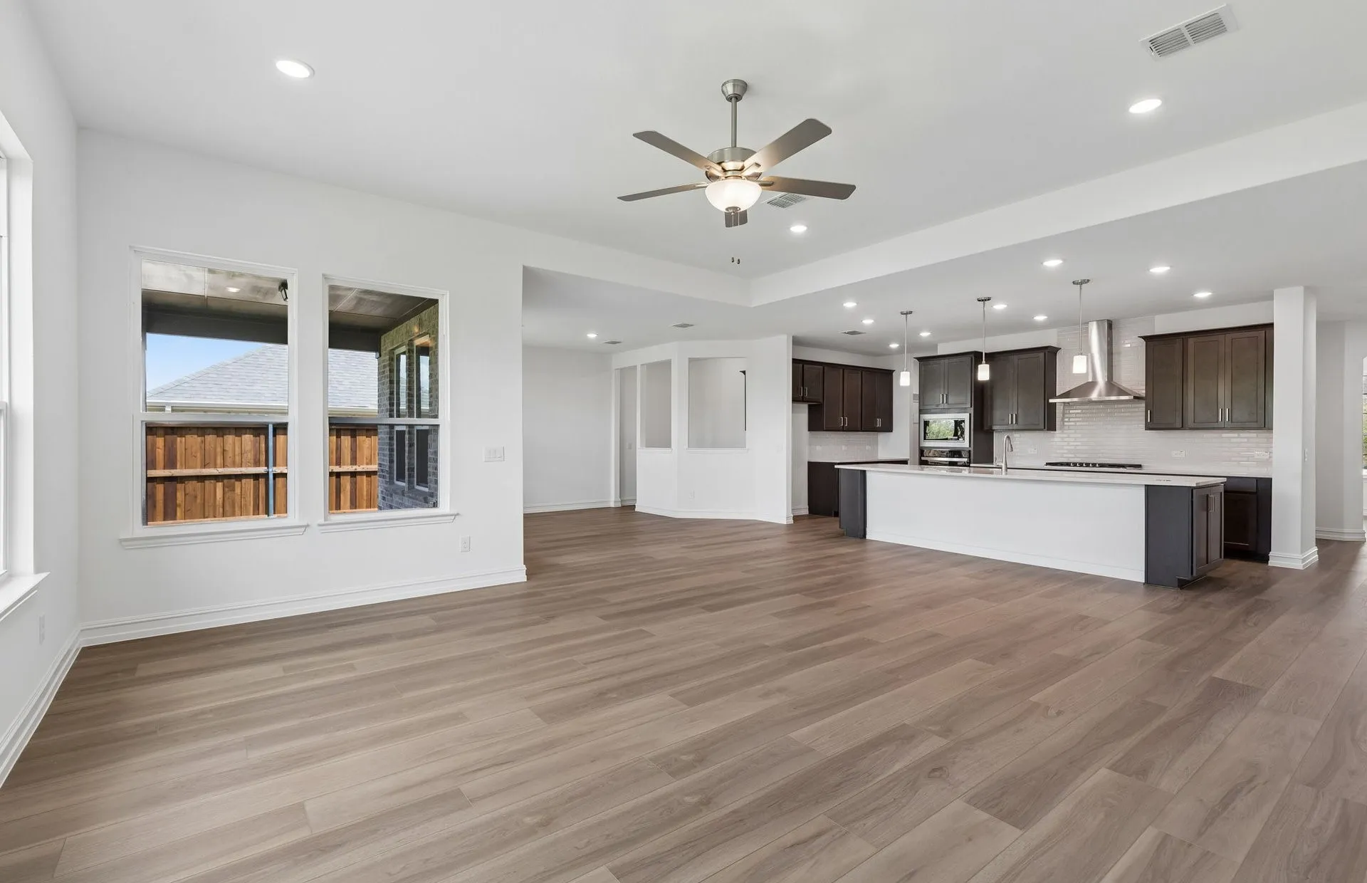 Open concept gathering room