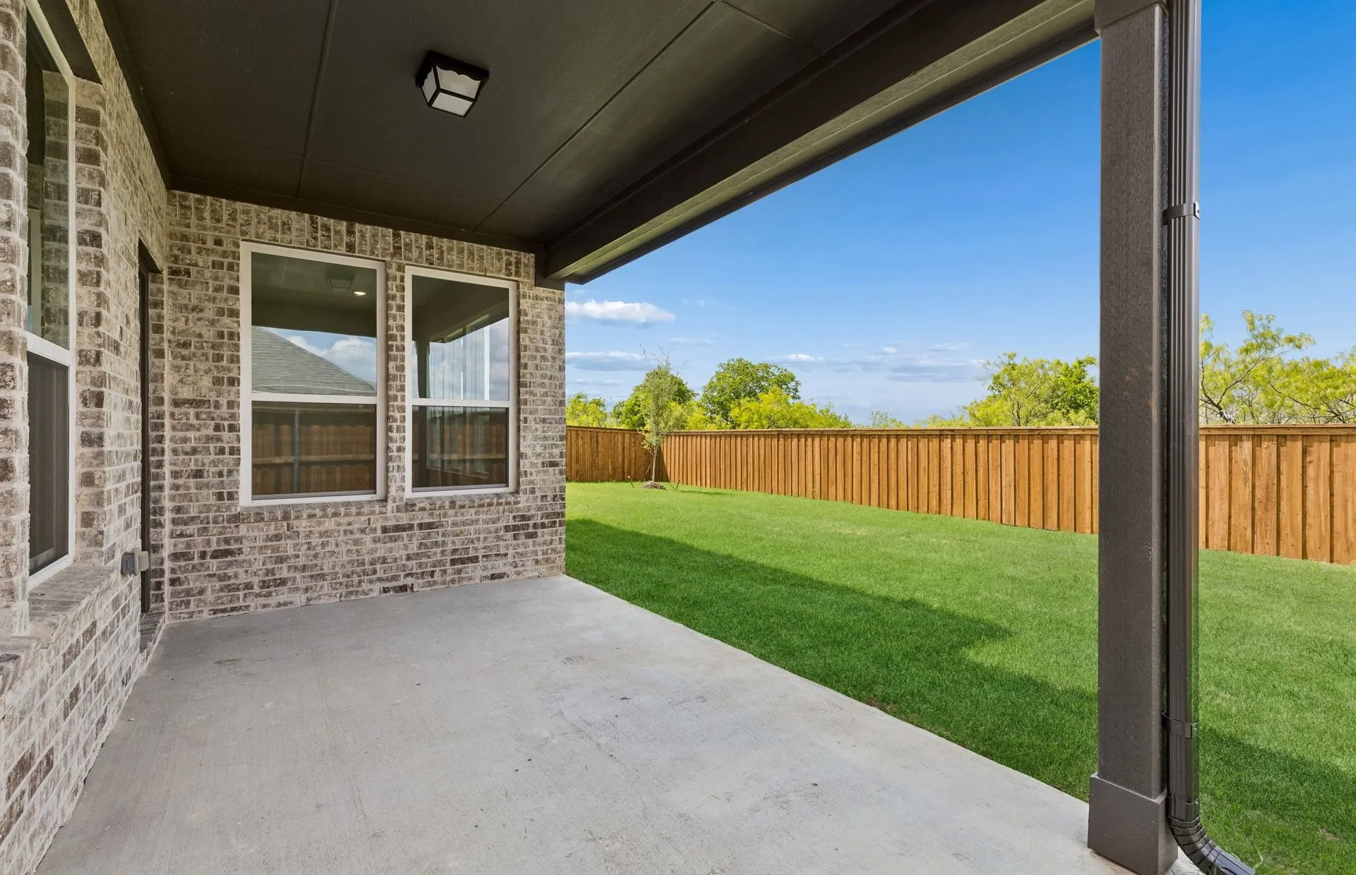 Large covered patio