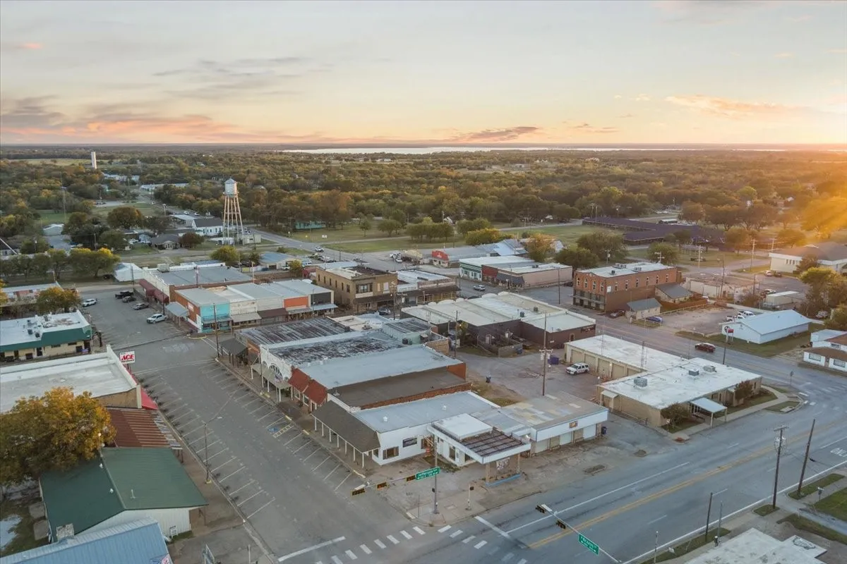 Aerial view of an industrial area