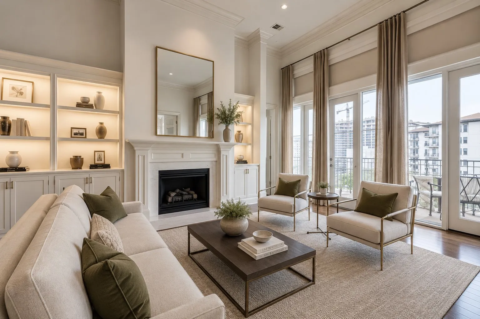 Living room is Virtually Staged