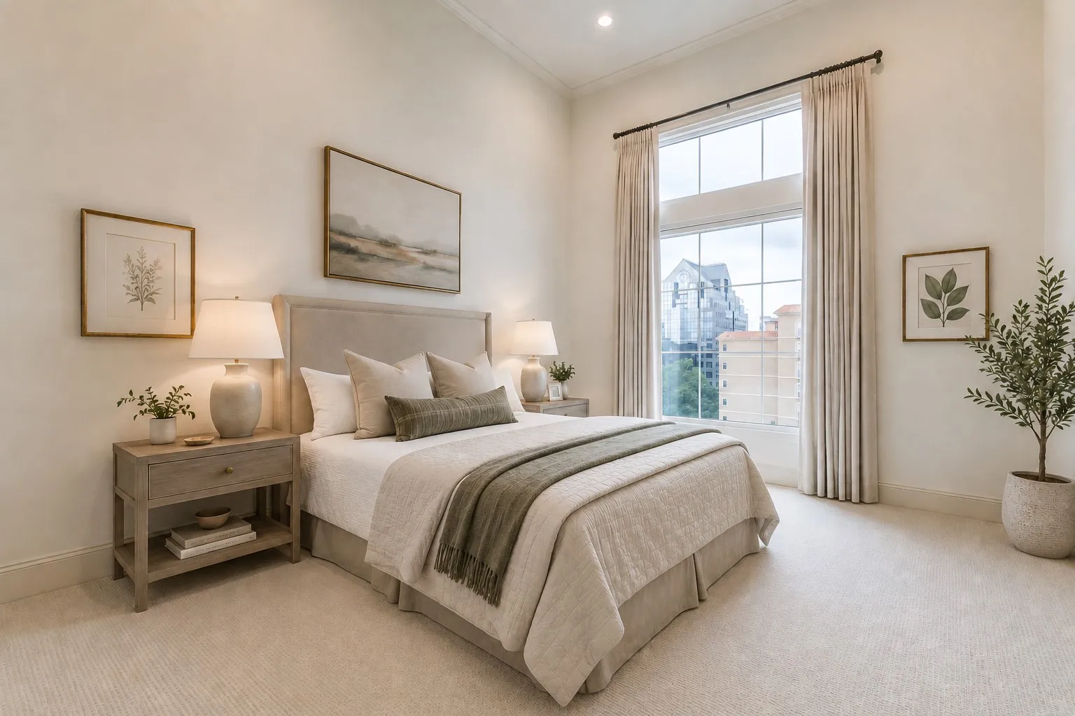 Bedroom is Virtually Staged