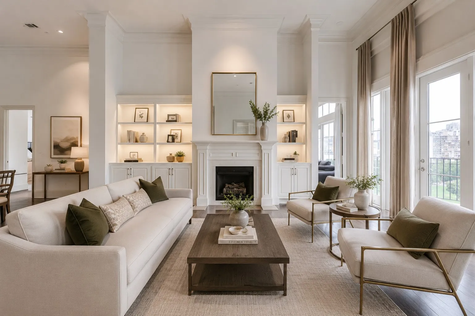 Living room is Virtually Staged