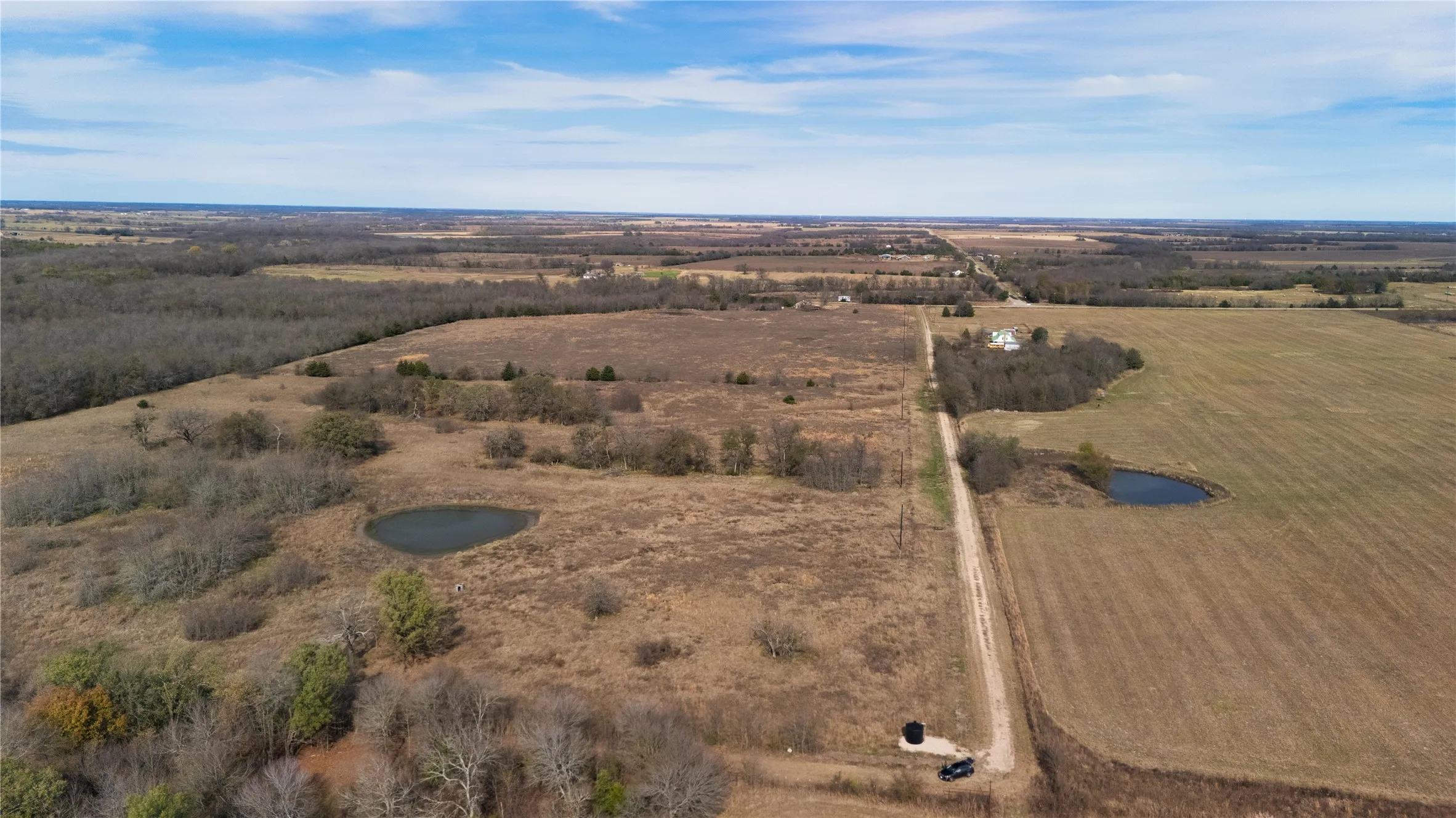 Aerial view of property's location featuring rural landscape
