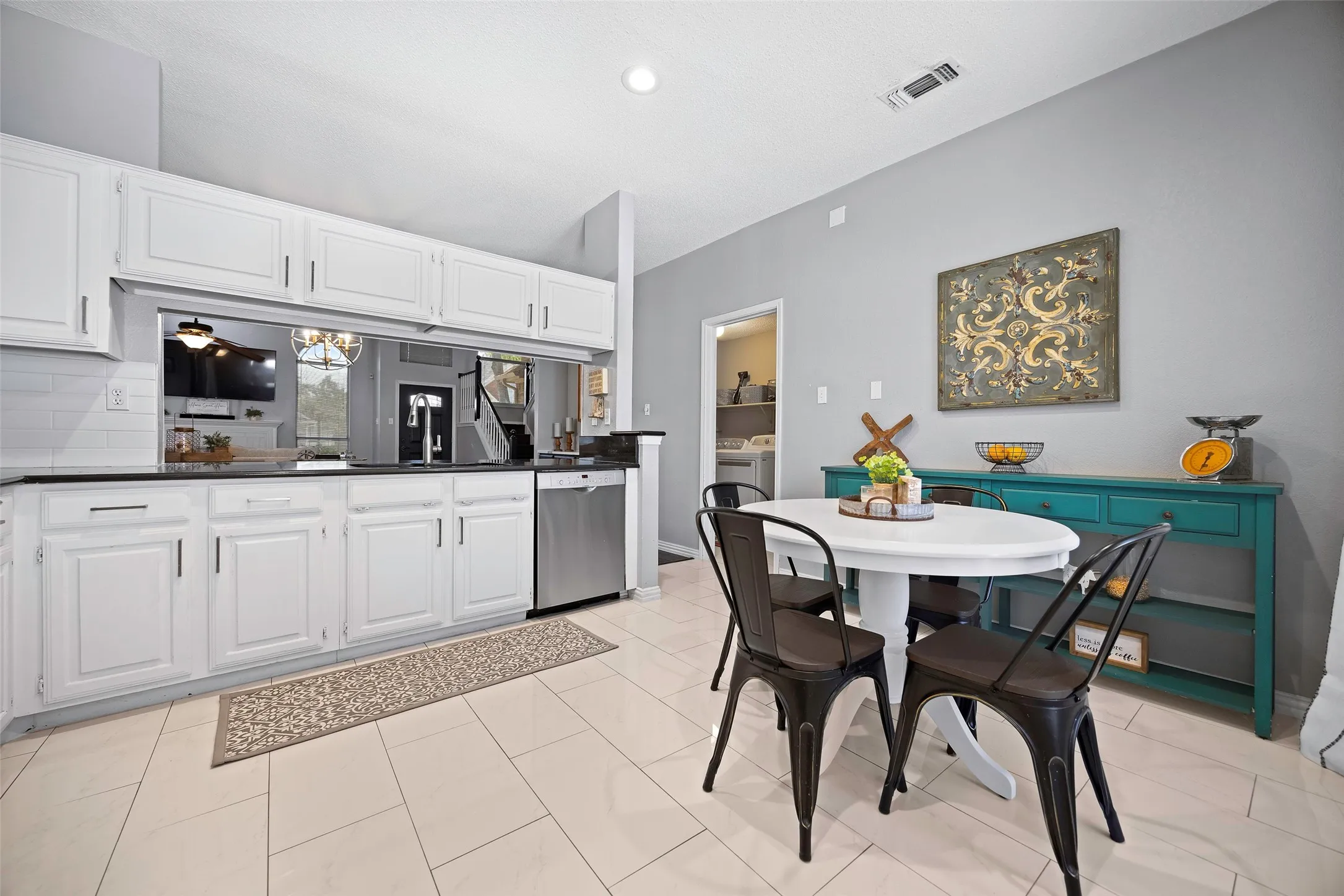 Breakfast nook located in the kitchen space