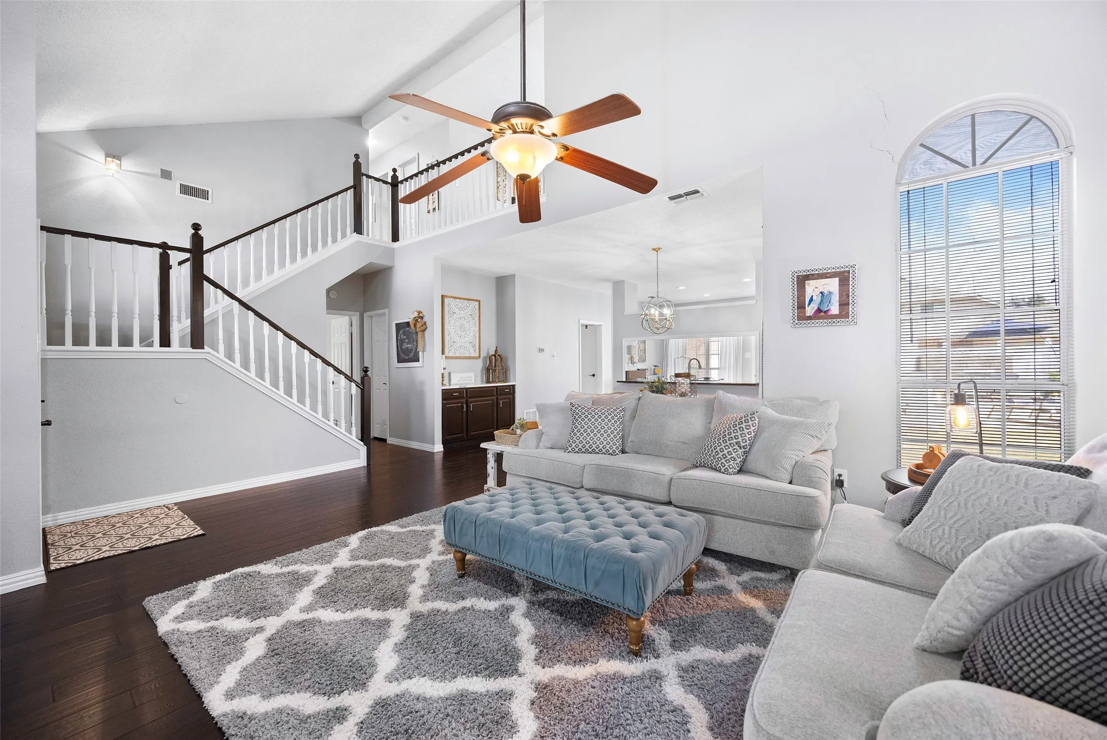 Soaring ceilings and open floor plan are sure to please