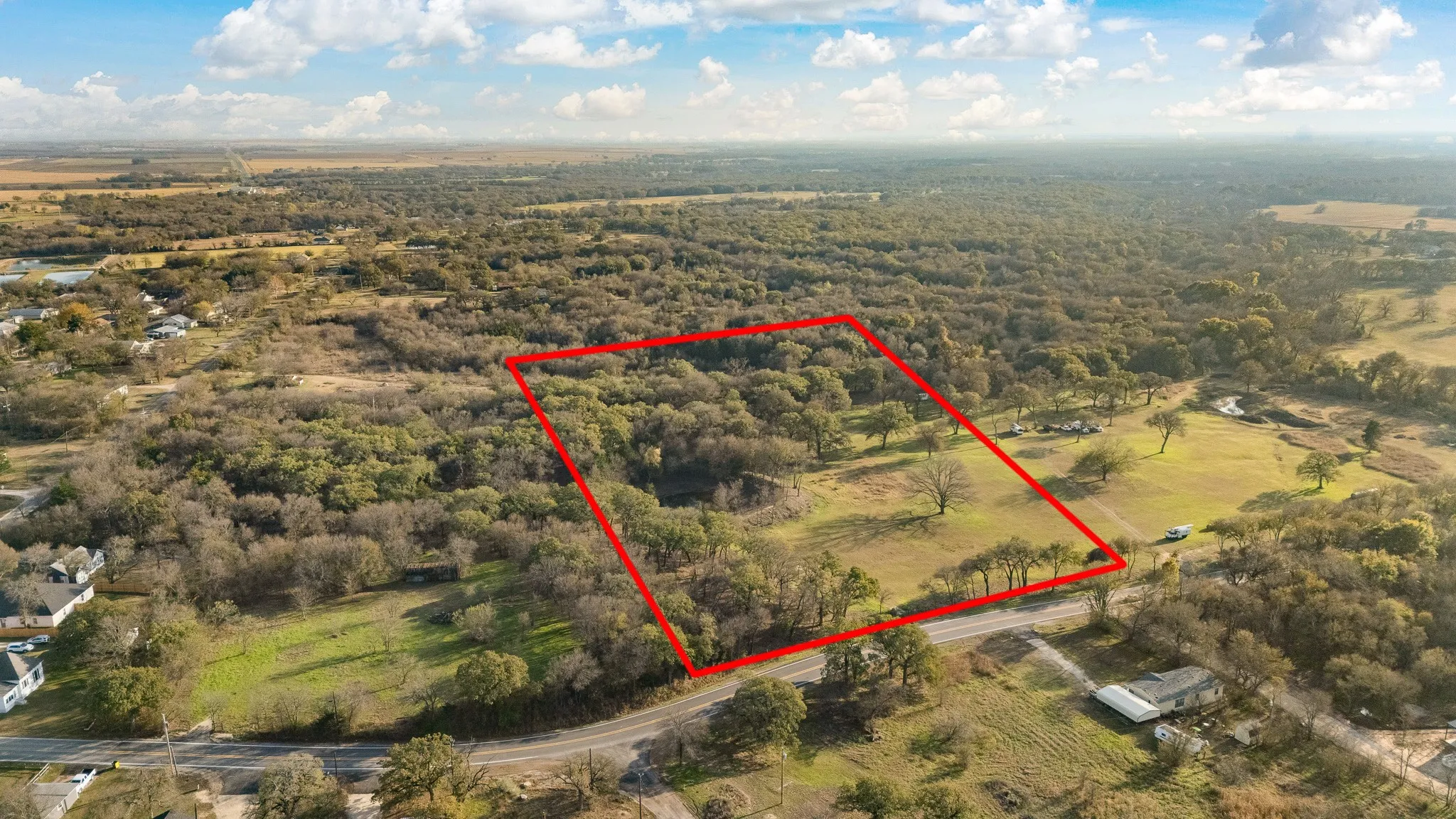 View of rural area featuring property parcel outlined