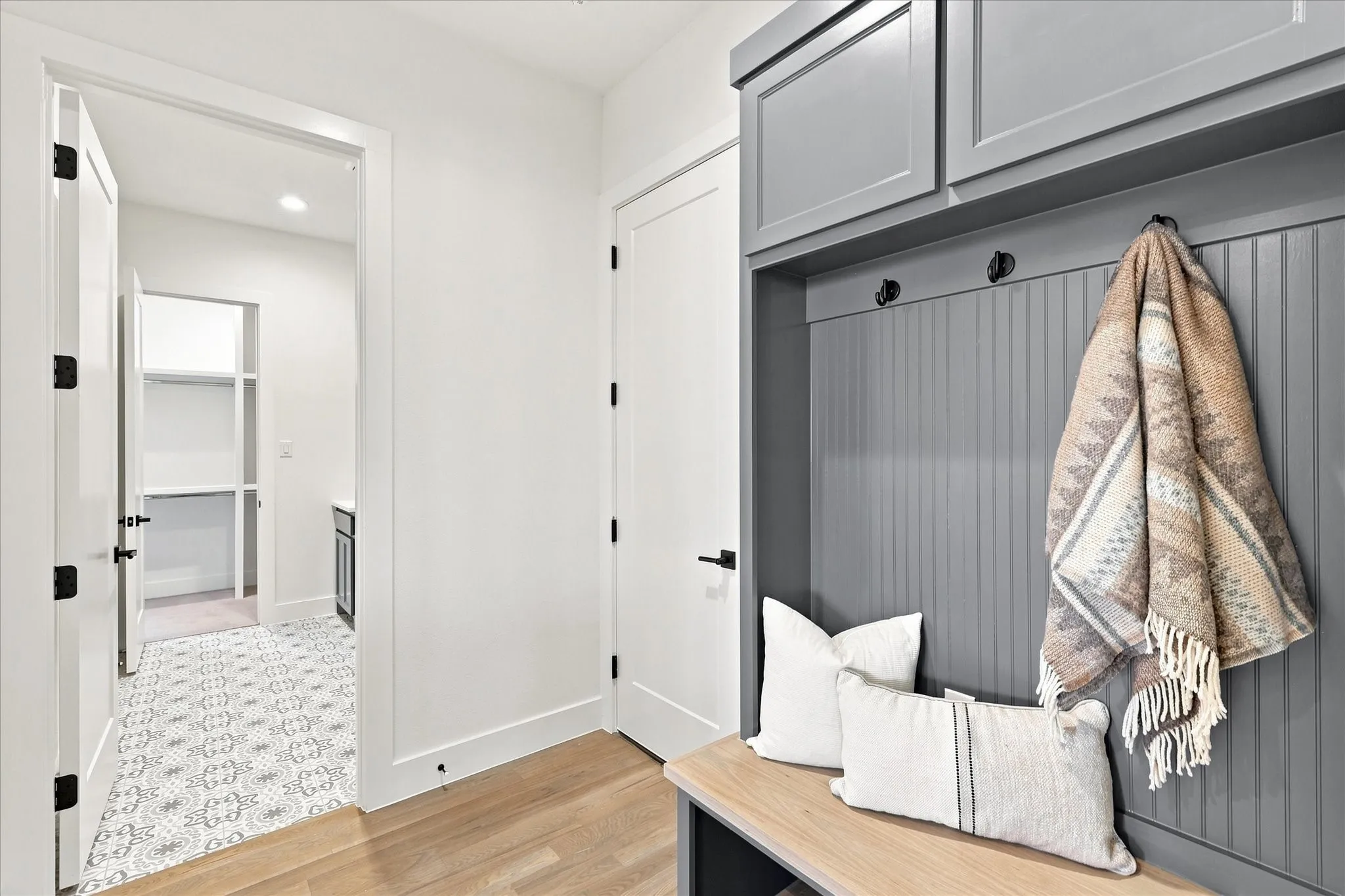 Nice mudroom space for all the things!