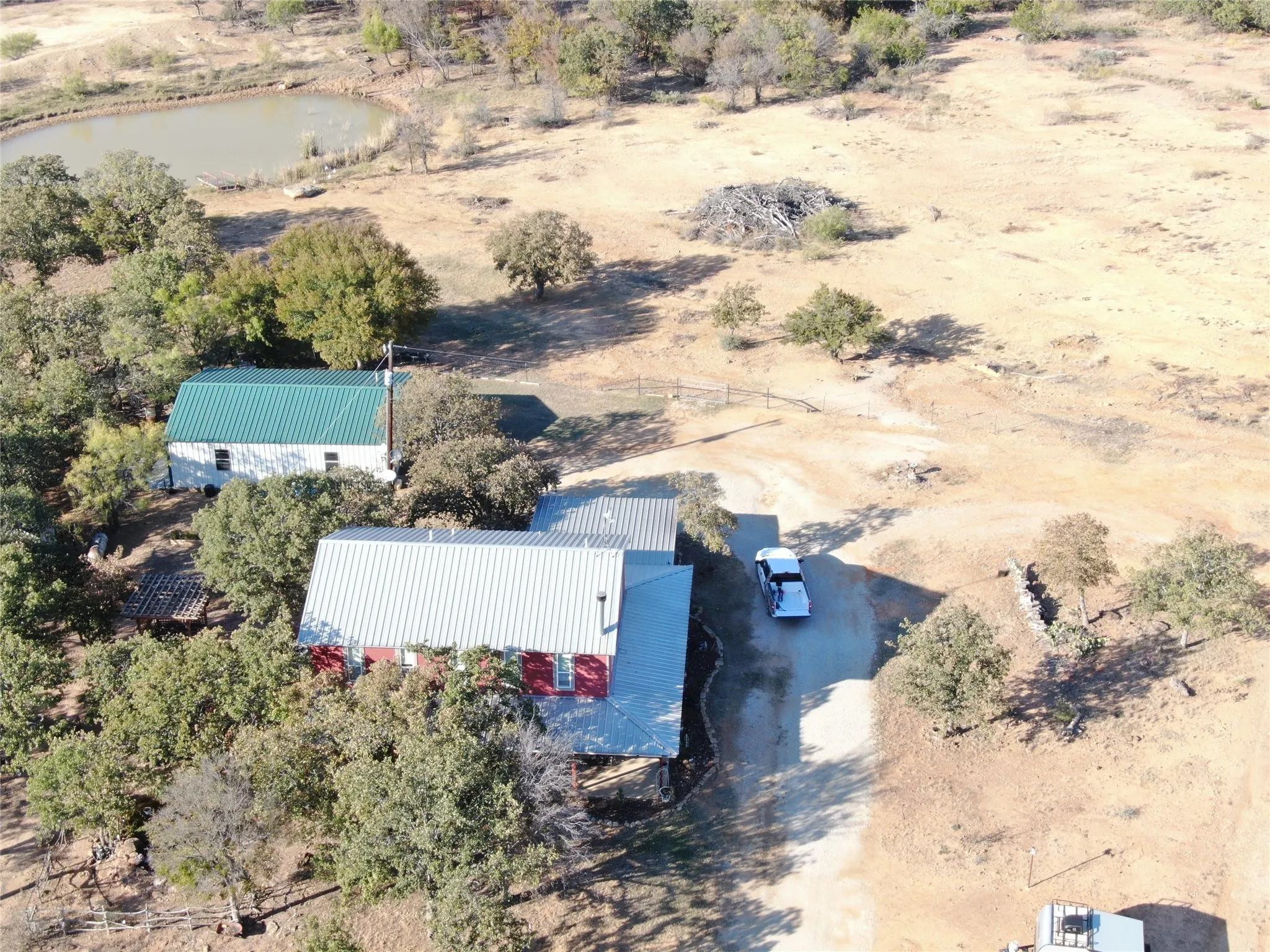View from above of property