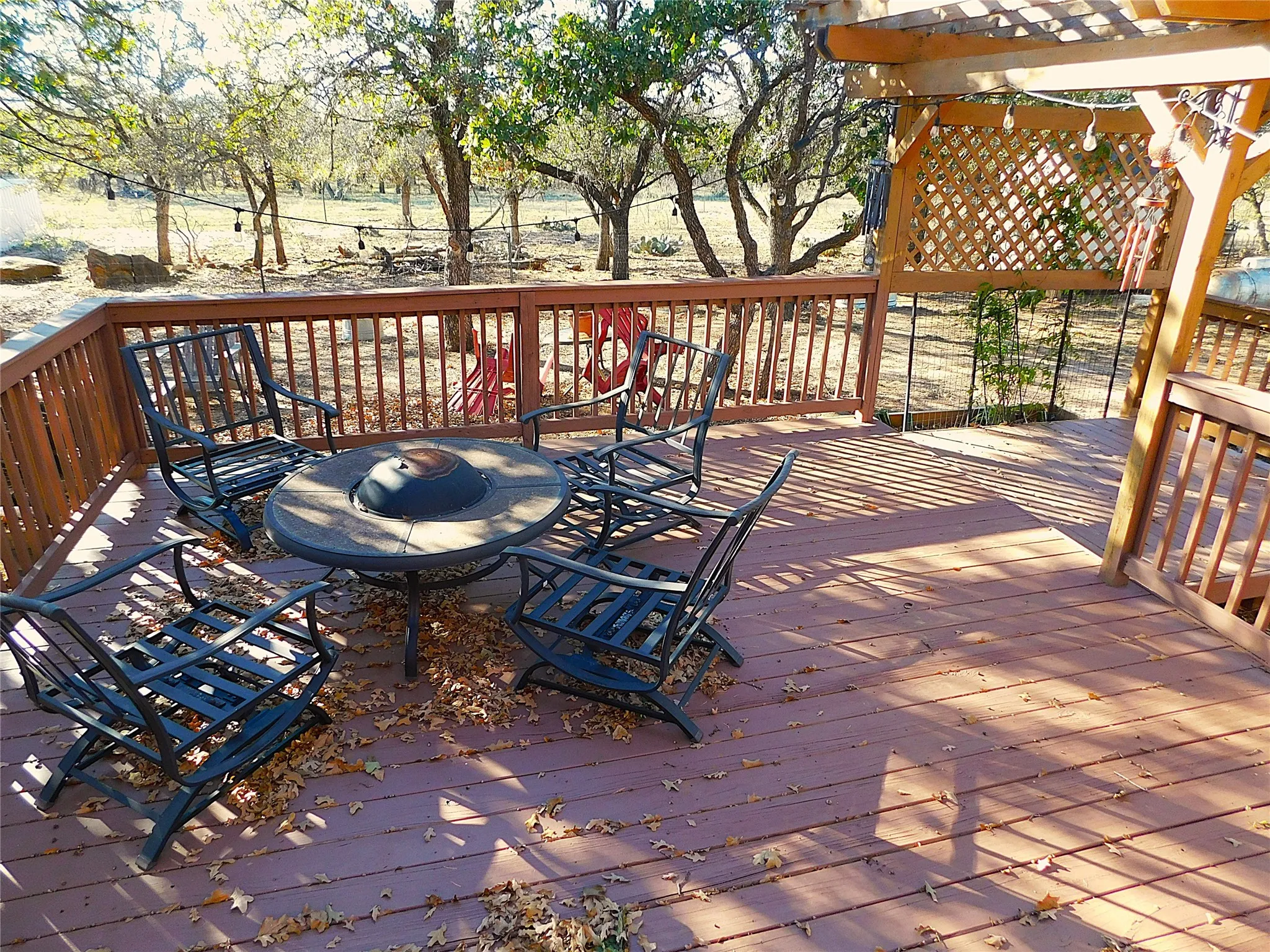 View of wooden deck