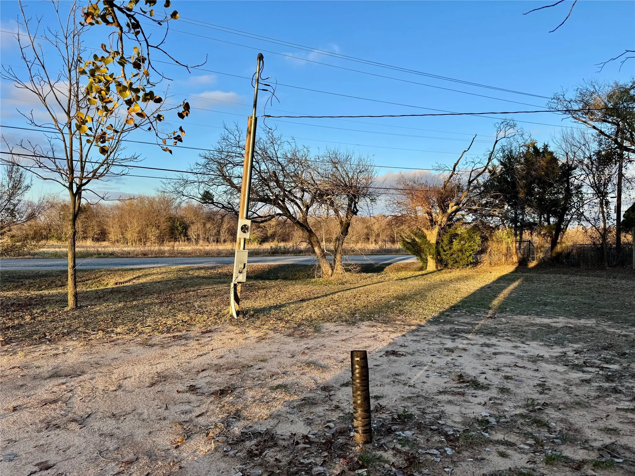Electric pole on site.