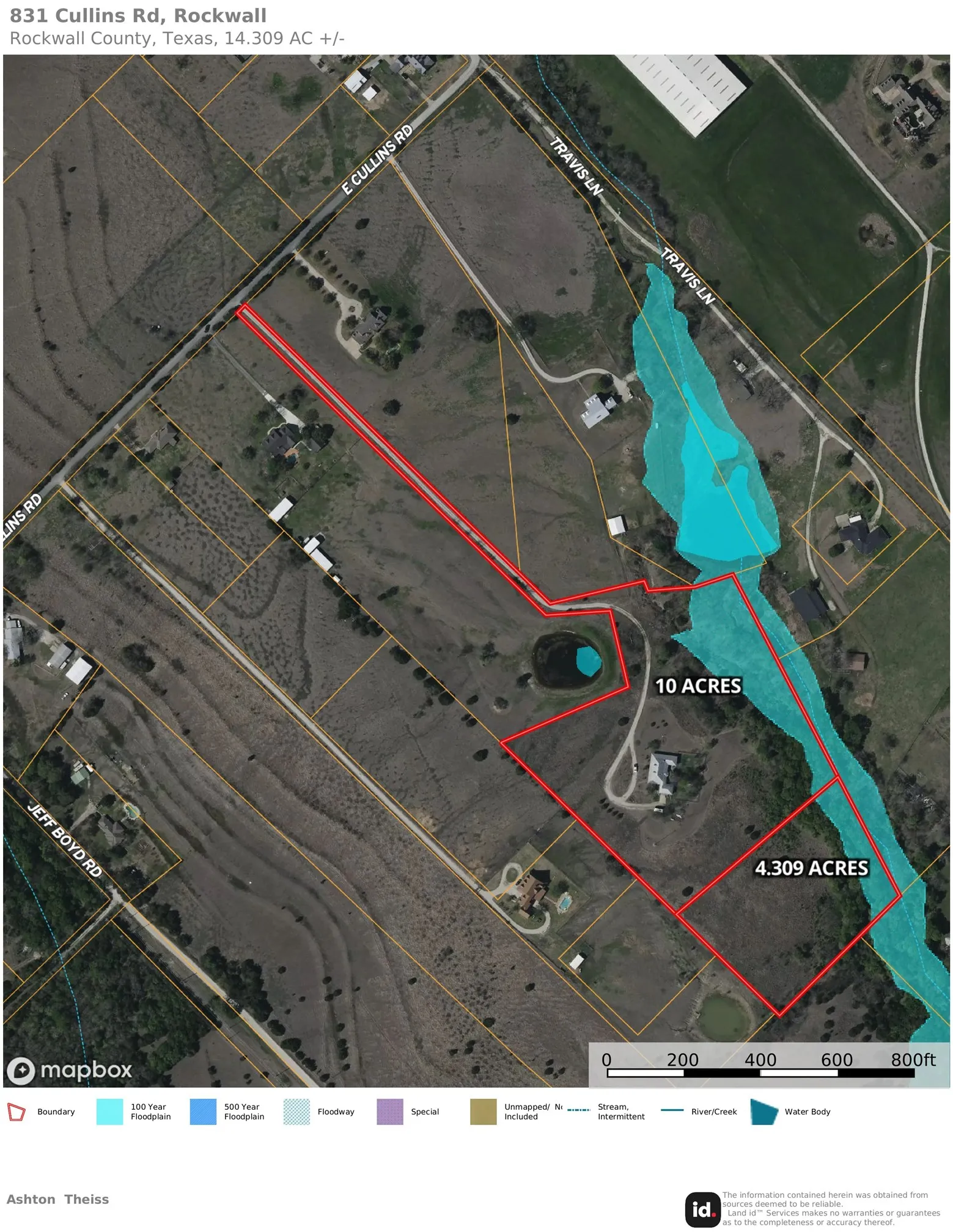 Map outline of the two tracts