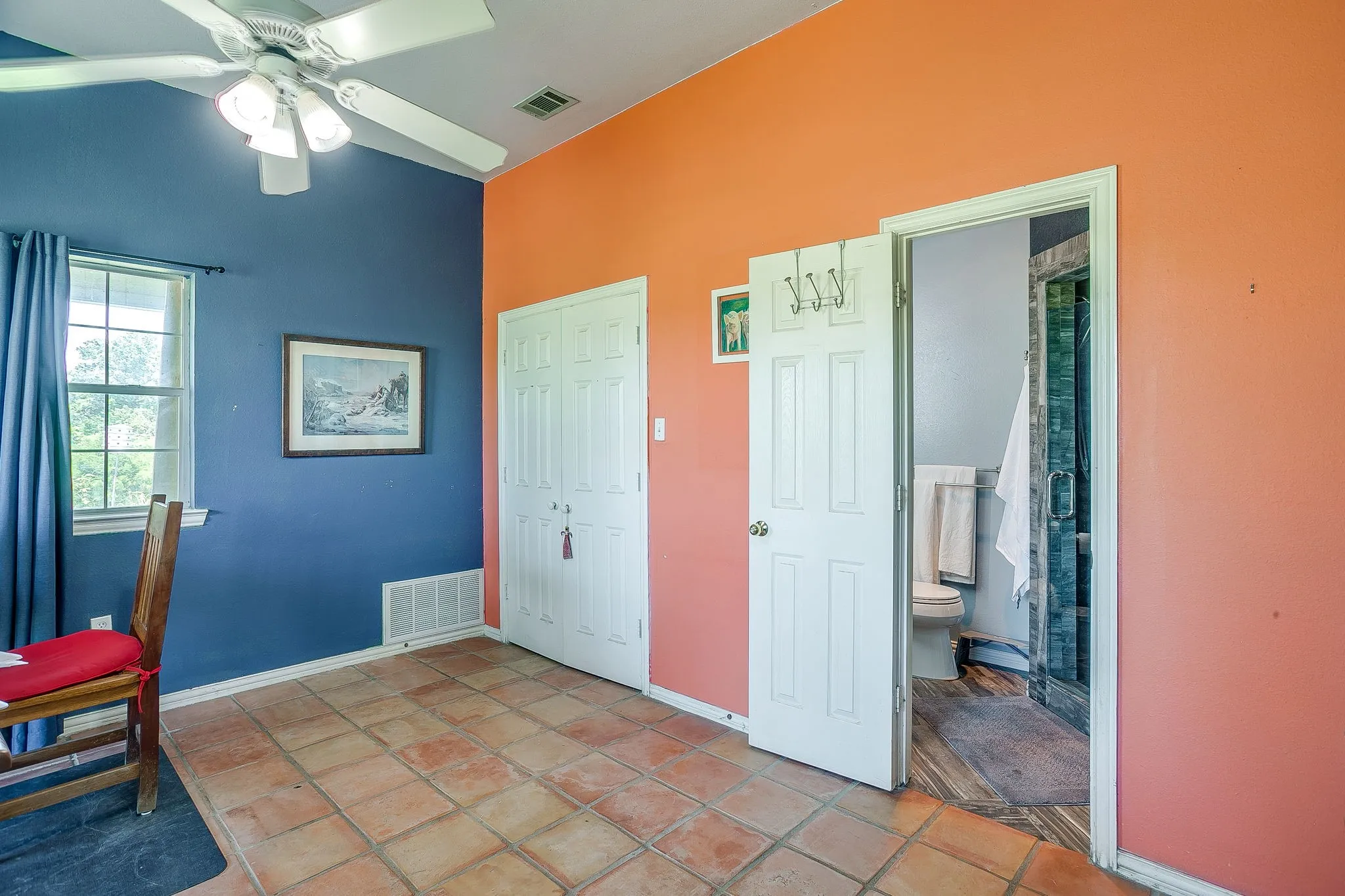 One of 3 bedrooms currently being used as a work space