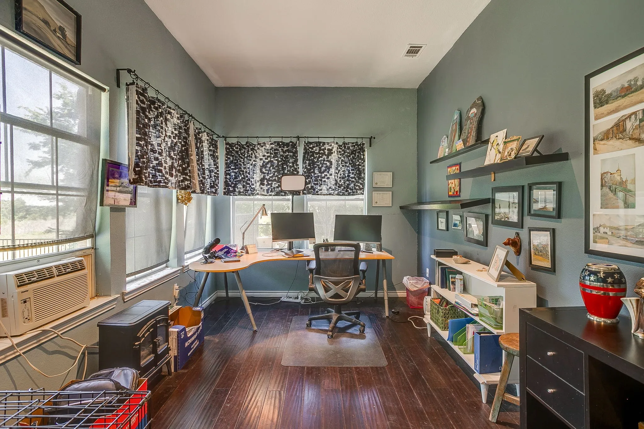 Separate office located off garage