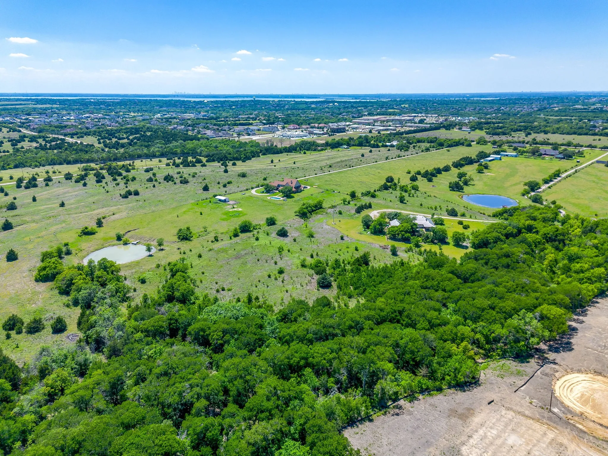 View of land from the southeastern corner