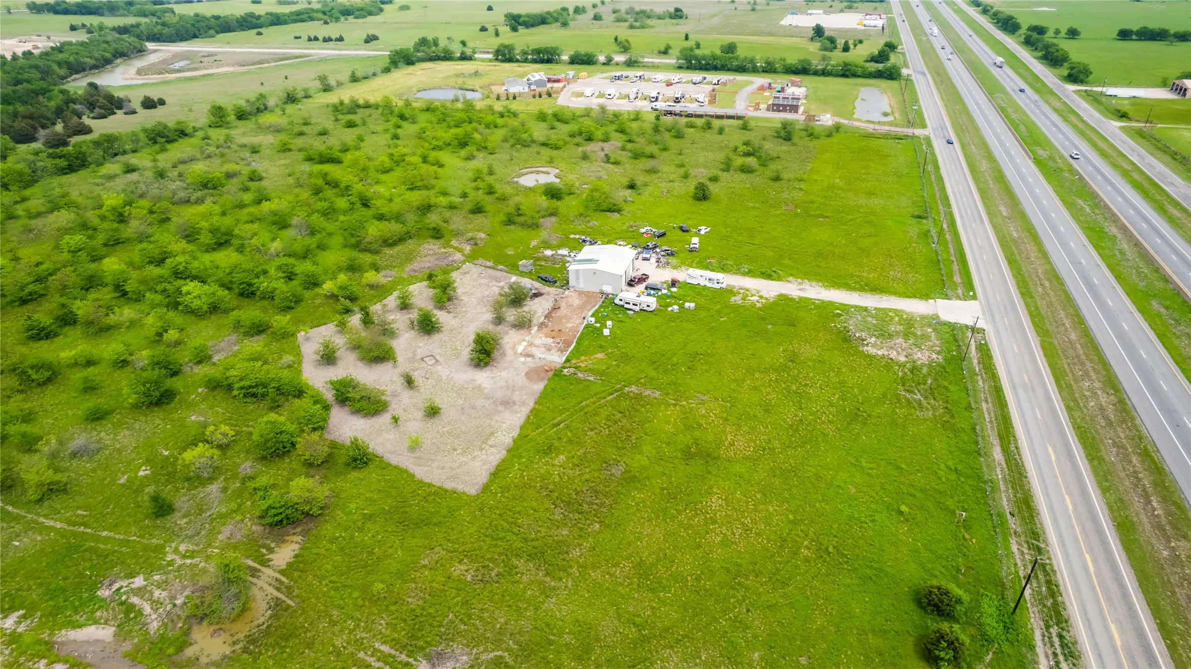 Aerial view of a main thoroughfare
