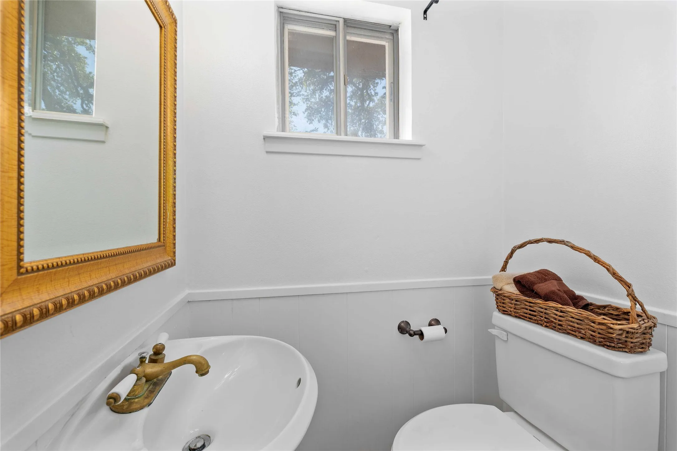 Half bathroom off of kitchen