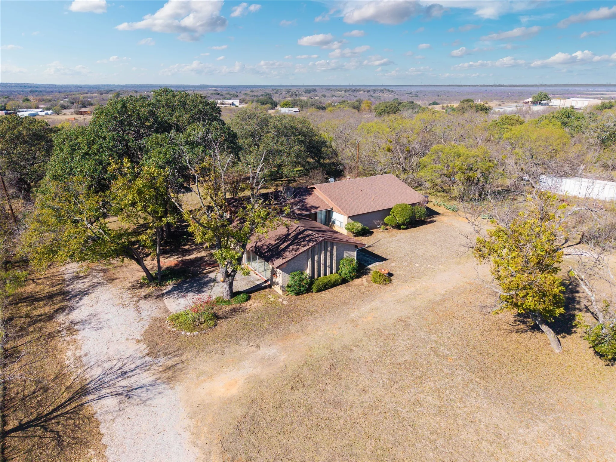 Aerial view of property
